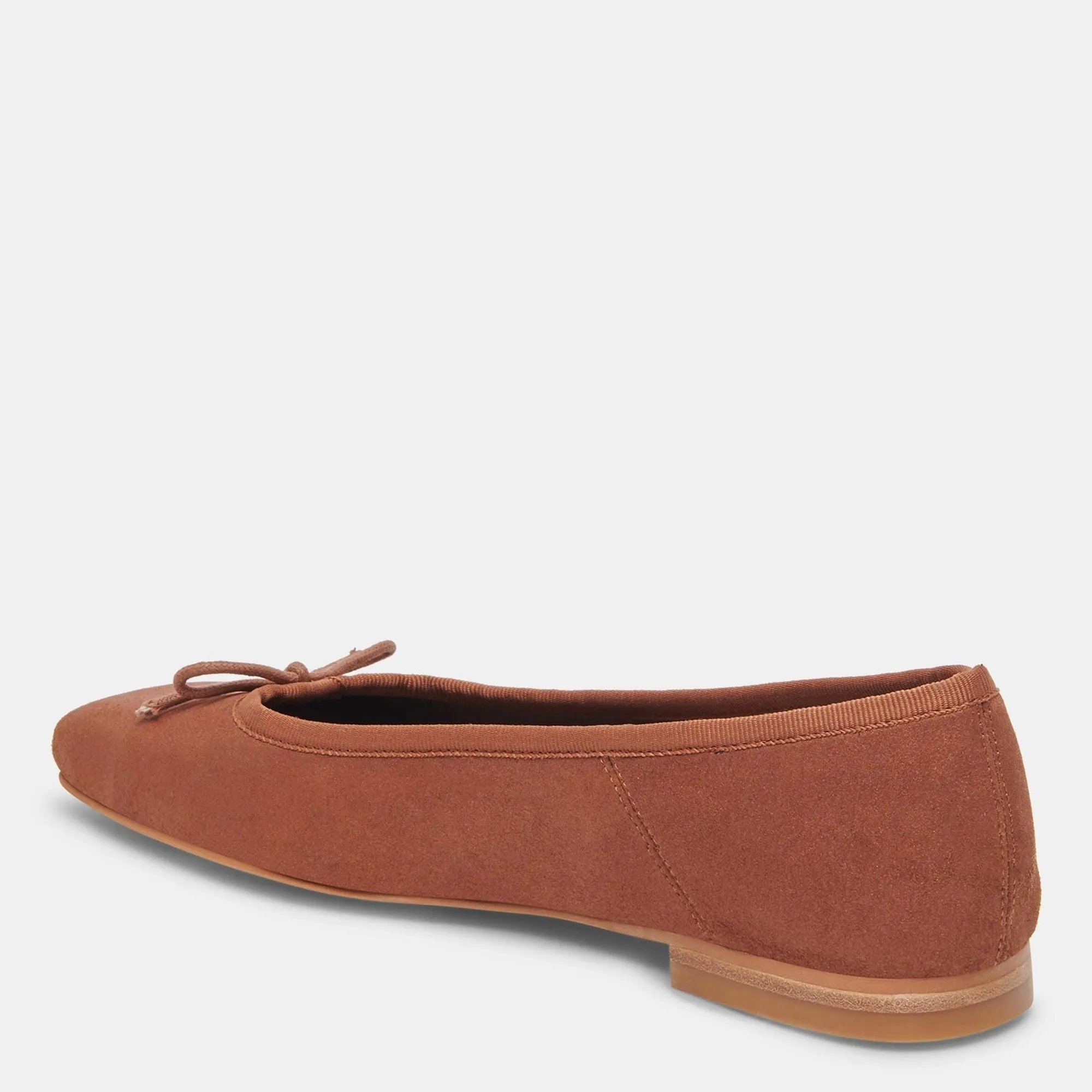 Anisa Wide Ballet Flats Copper Metallic Suede