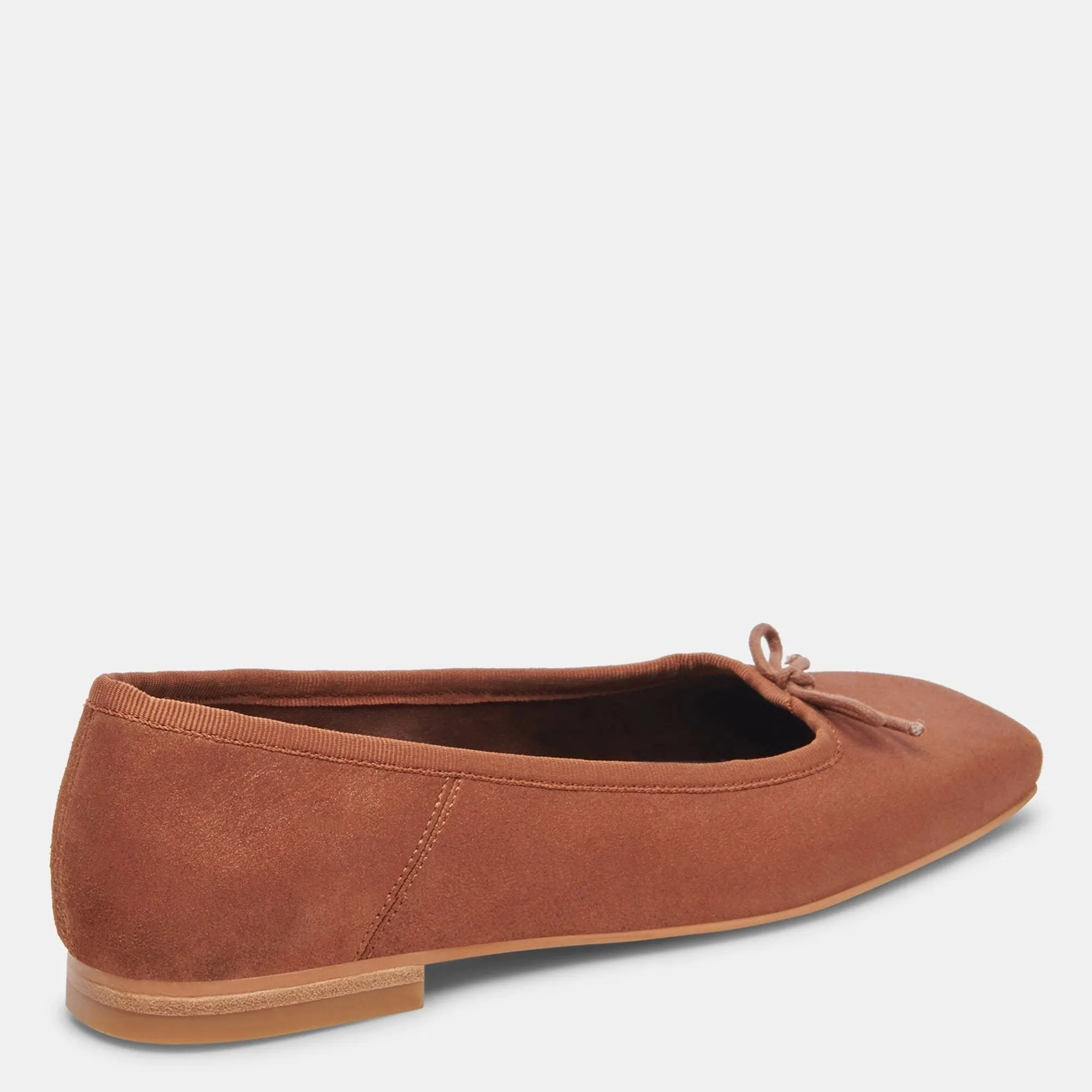 Anisa Wide Ballet Flats Copper Metallic Suede