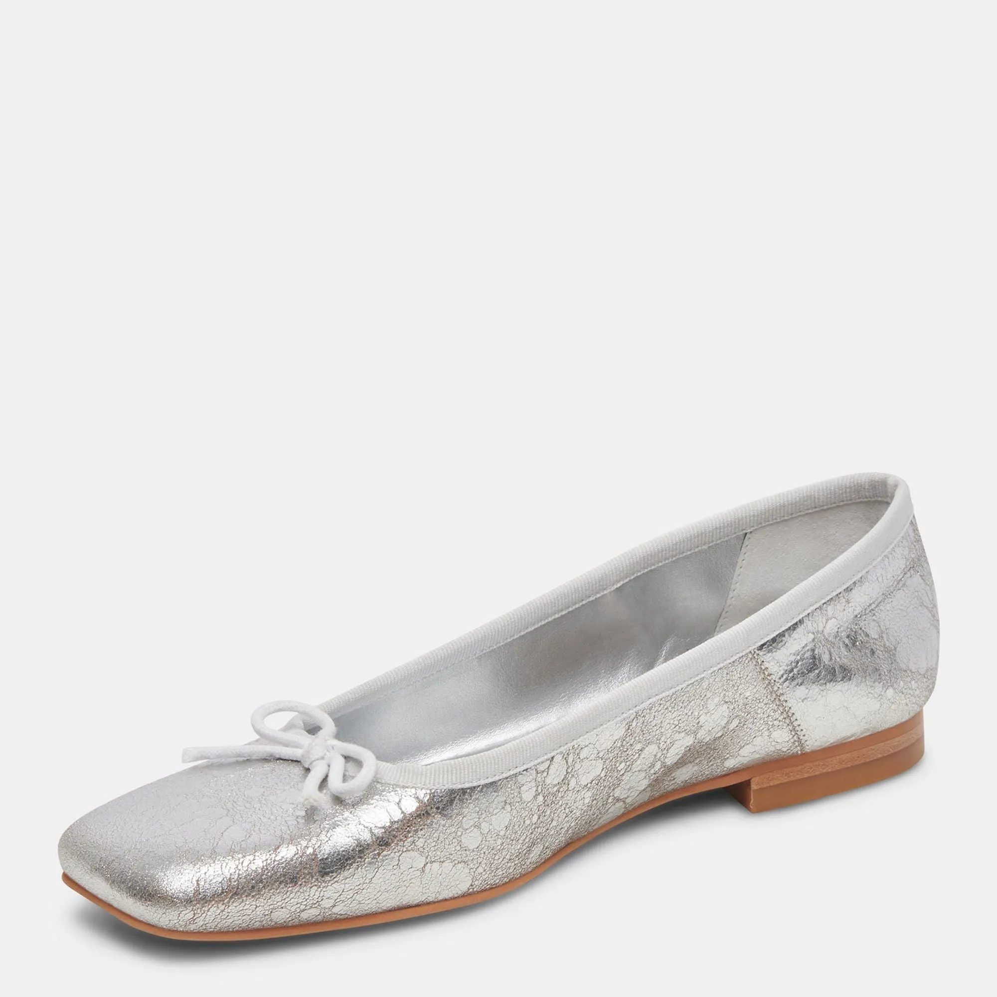 Anisa Wide Ballet Flats Copper Metallic Suede
