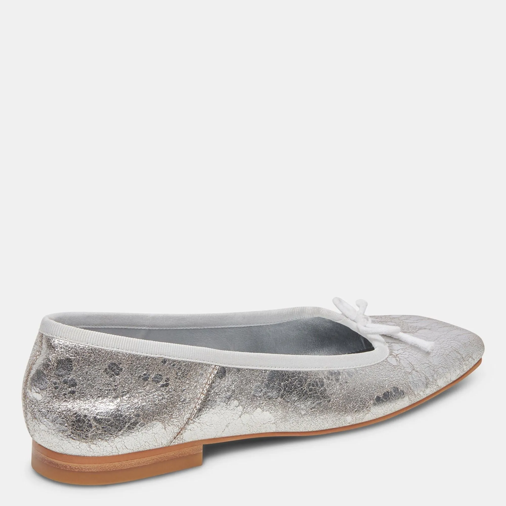 Anisa Wide Ballet Flats Copper Metallic Suede