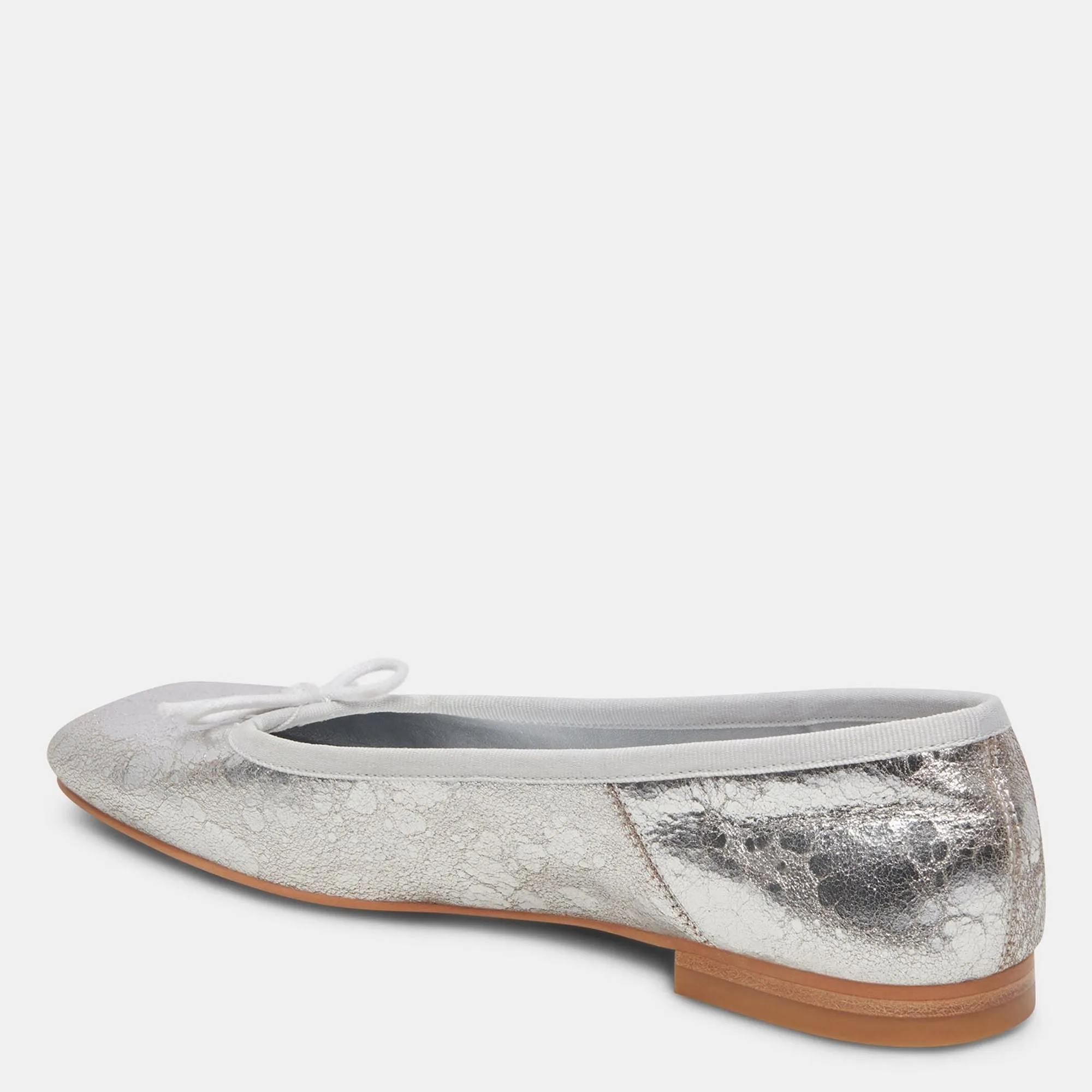 Anisa Wide Ballet Flats Copper Metallic Suede