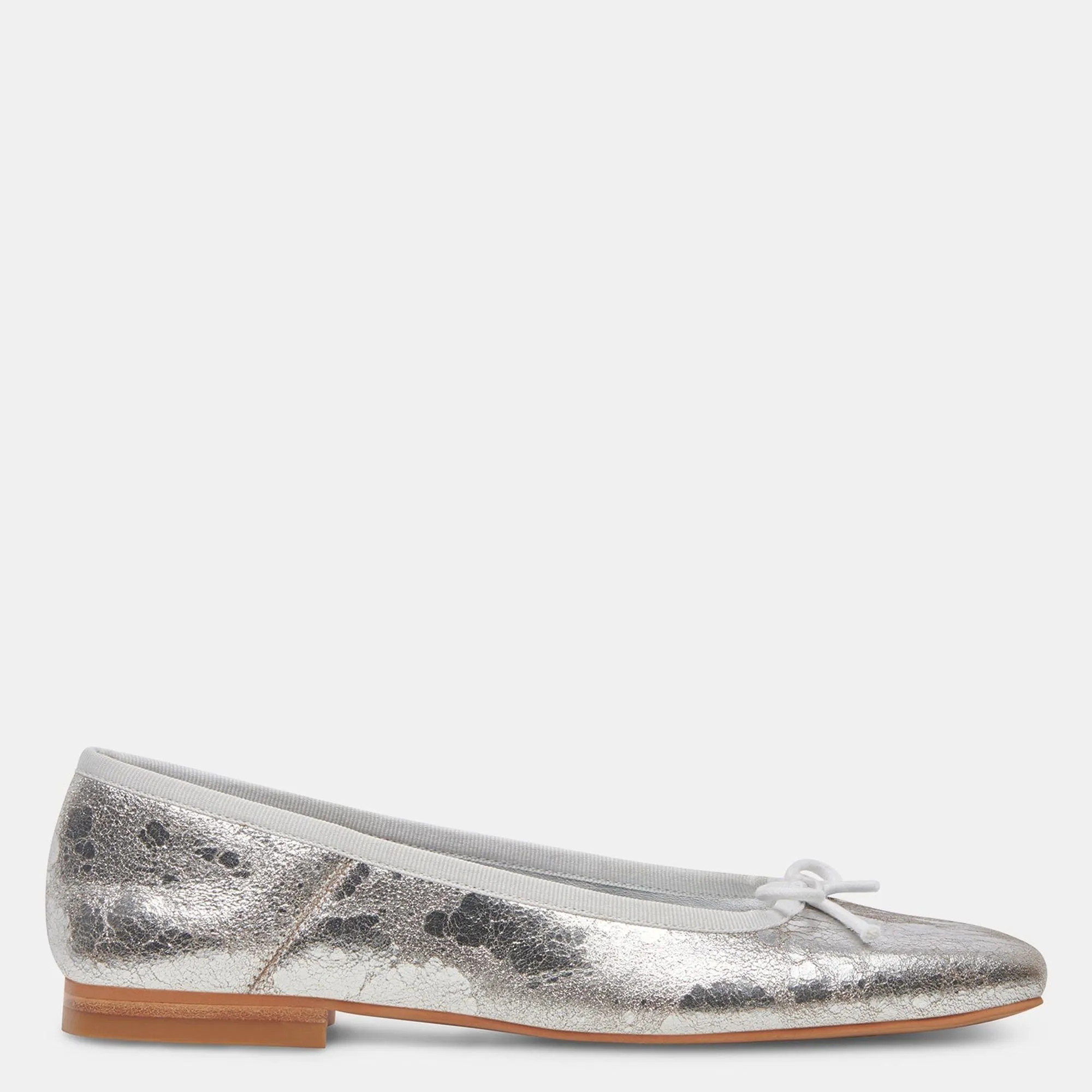 Anisa Wide Ballet Flats Copper Metallic Suede