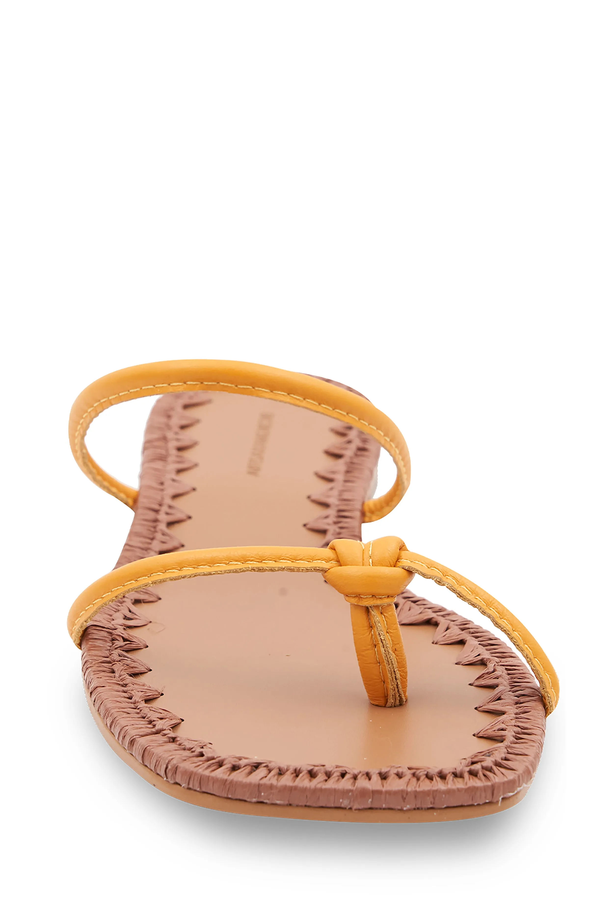 BALI YELLOW LEATHER FLAT SANDAL