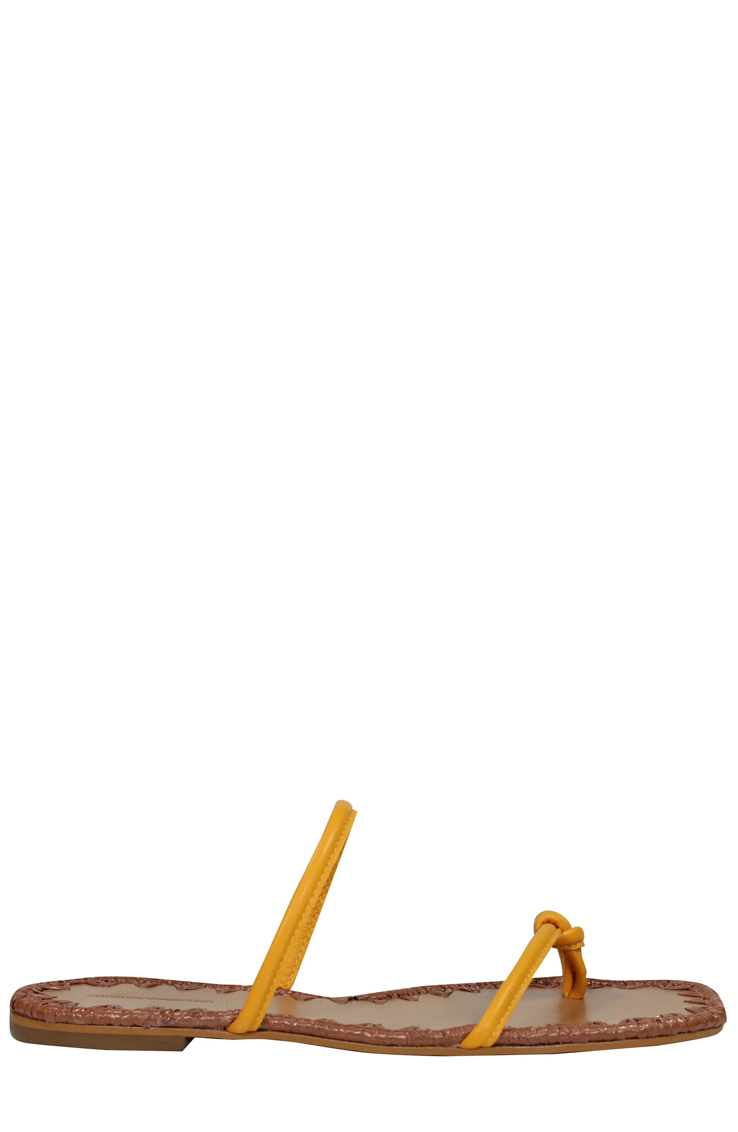 BALI YELLOW LEATHER FLAT SANDAL