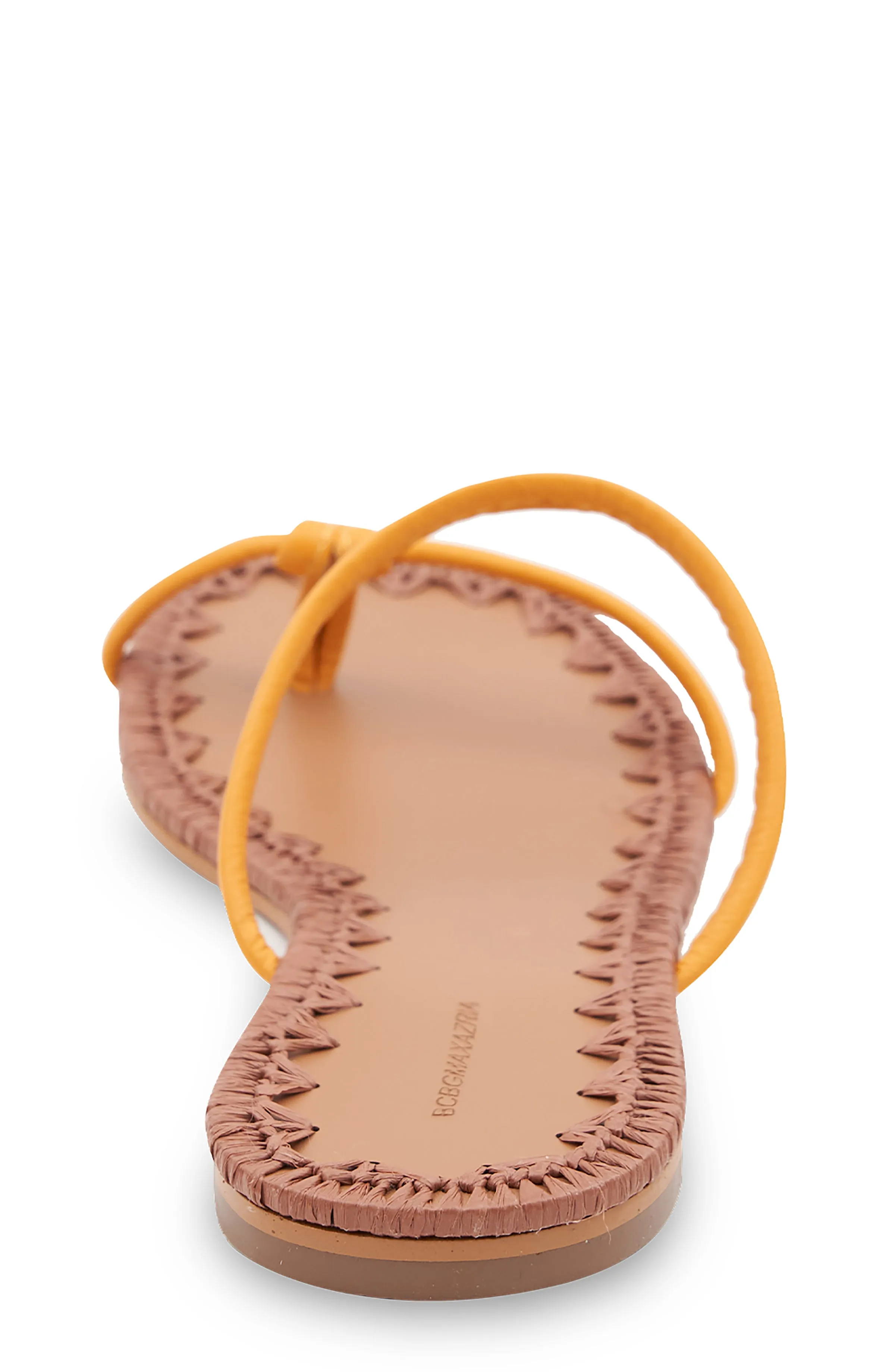 BALI YELLOW LEATHER FLAT SANDAL
