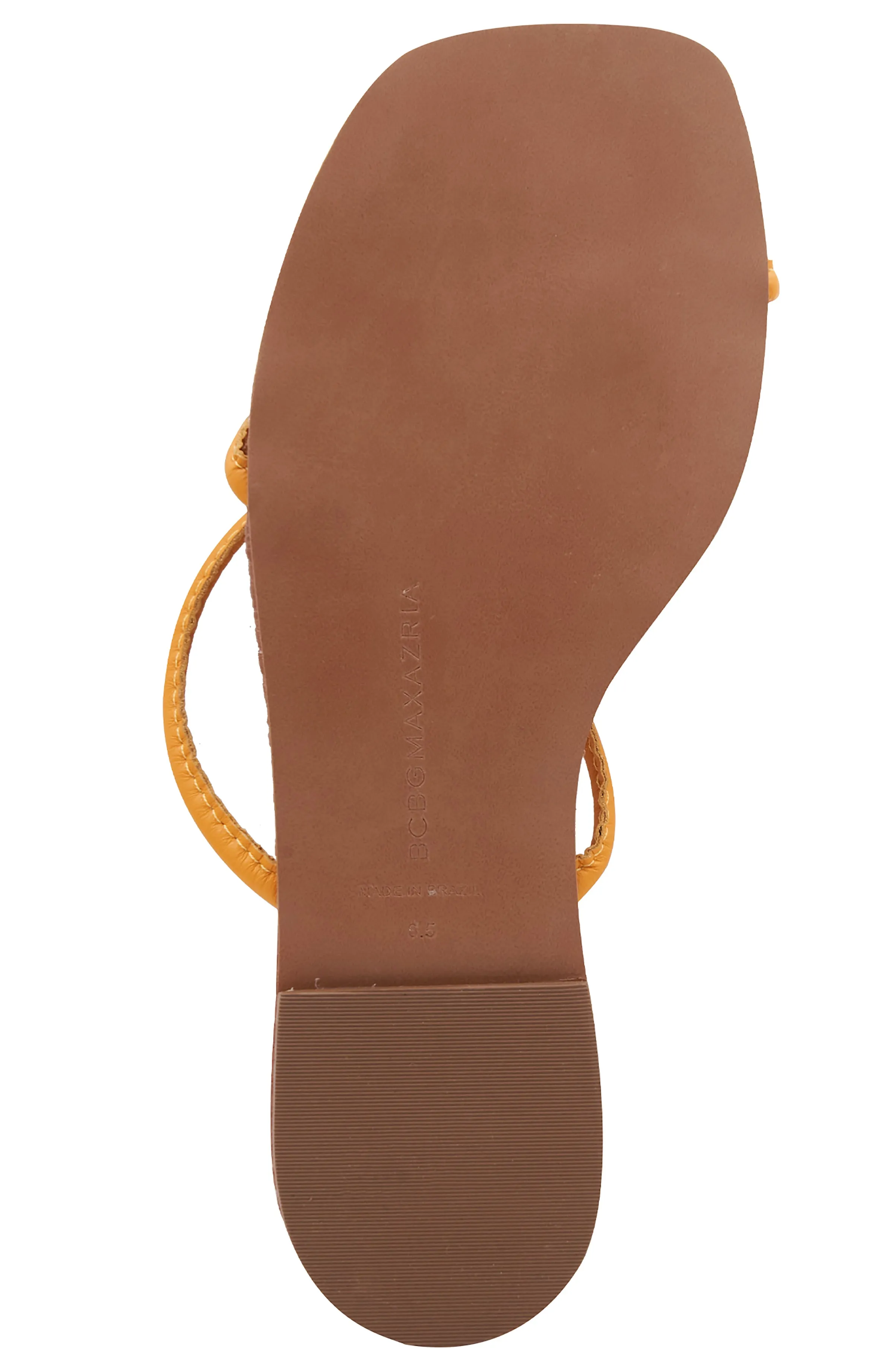 BALI YELLOW LEATHER FLAT SANDAL