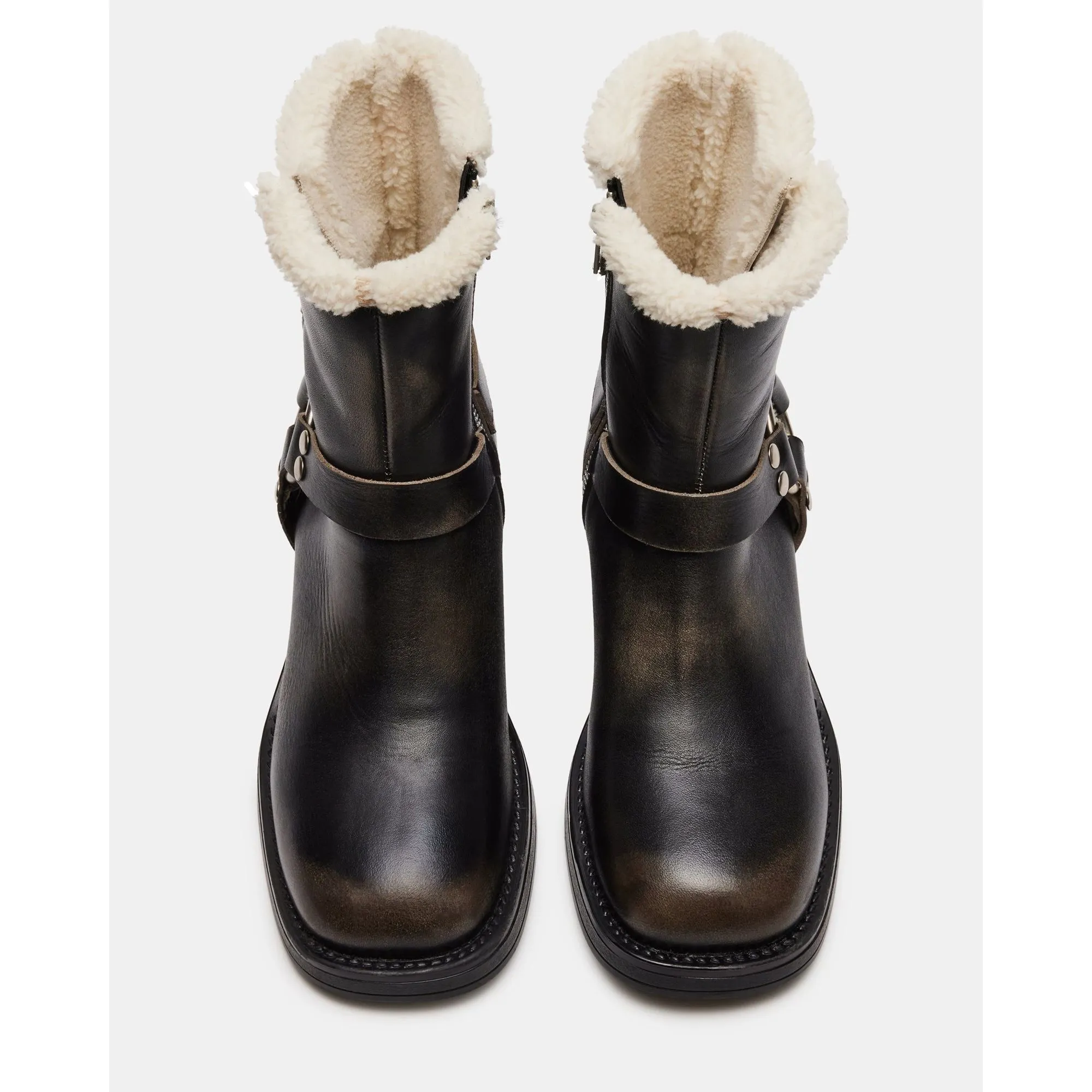 Brixton Fur Black Distressed