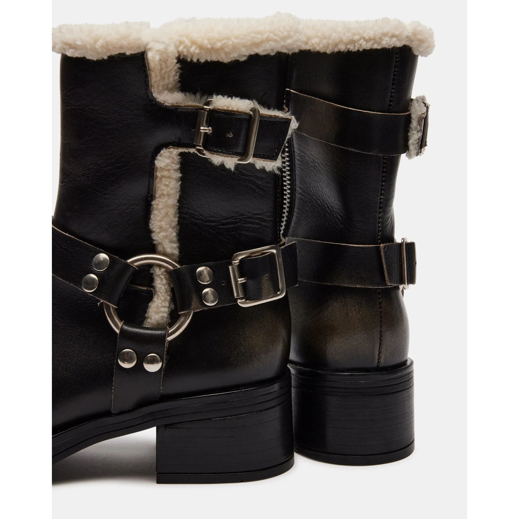 Brixton Fur Black Distressed