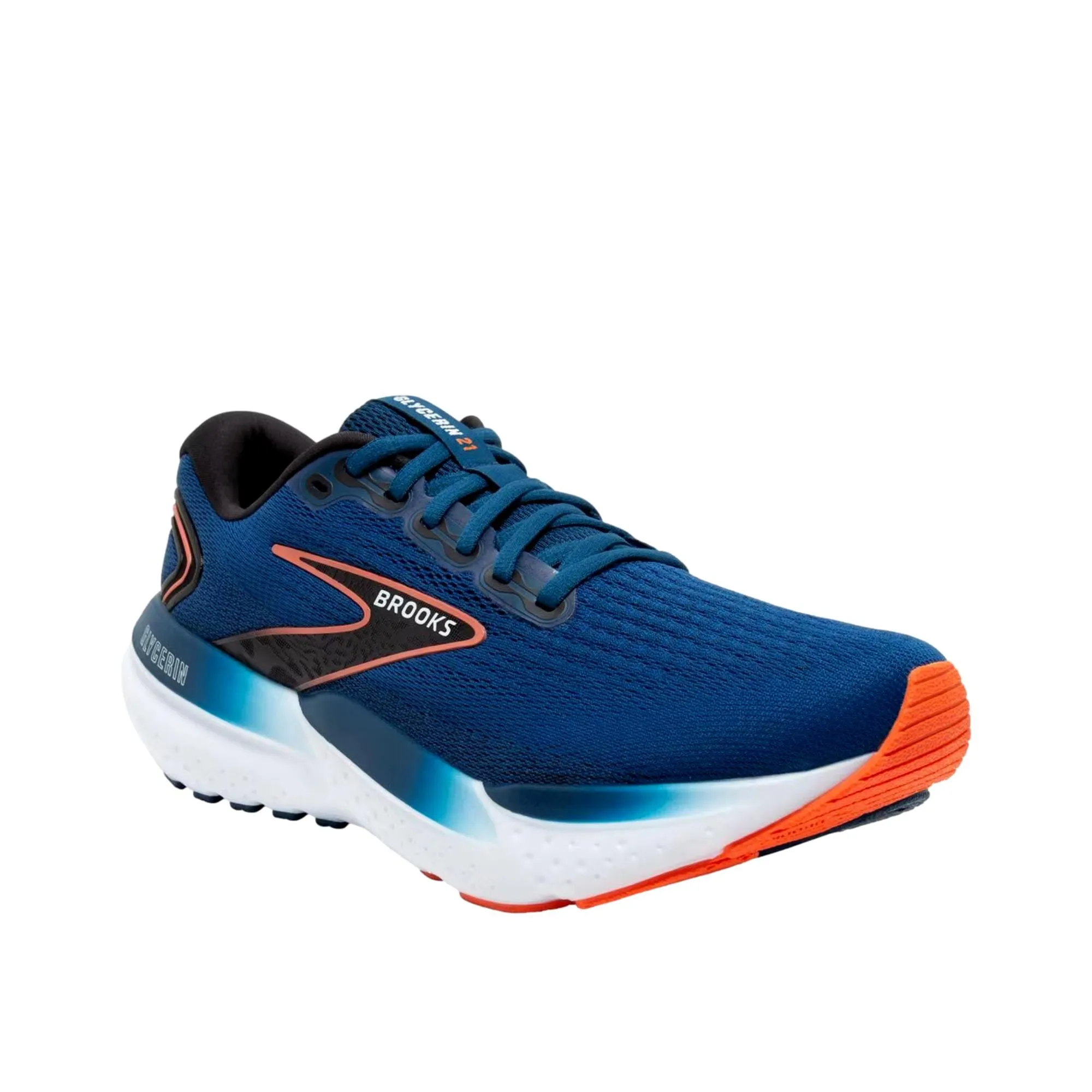 Brooks Glycerin 21 Blue Opal/Black/Nasturtium  110419-1D-474 Men's
