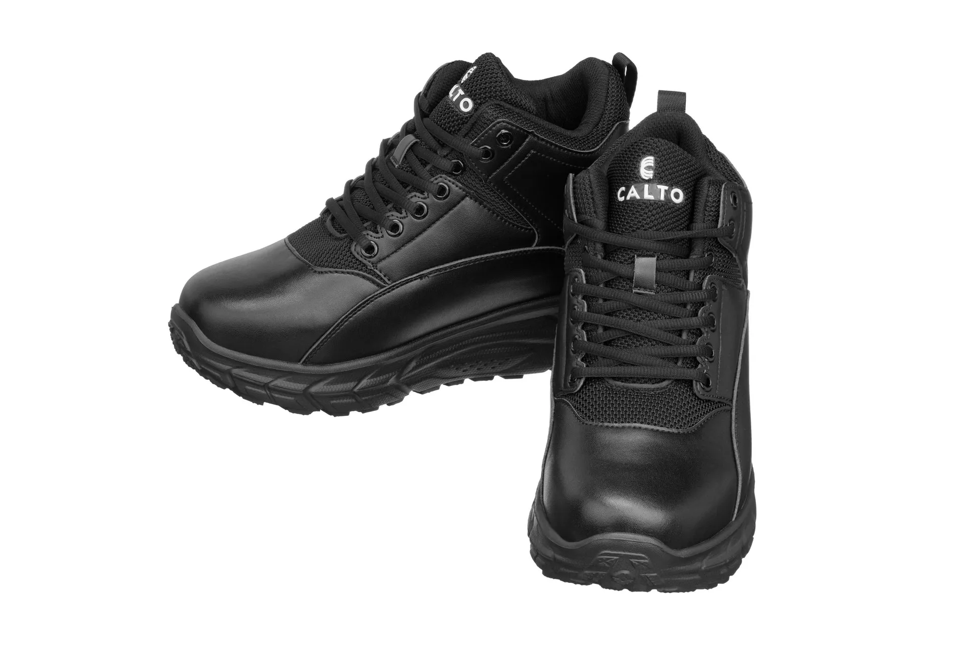 CALTO - S22802 - 4 Inches Taller (Black) - Hiking Style Boots