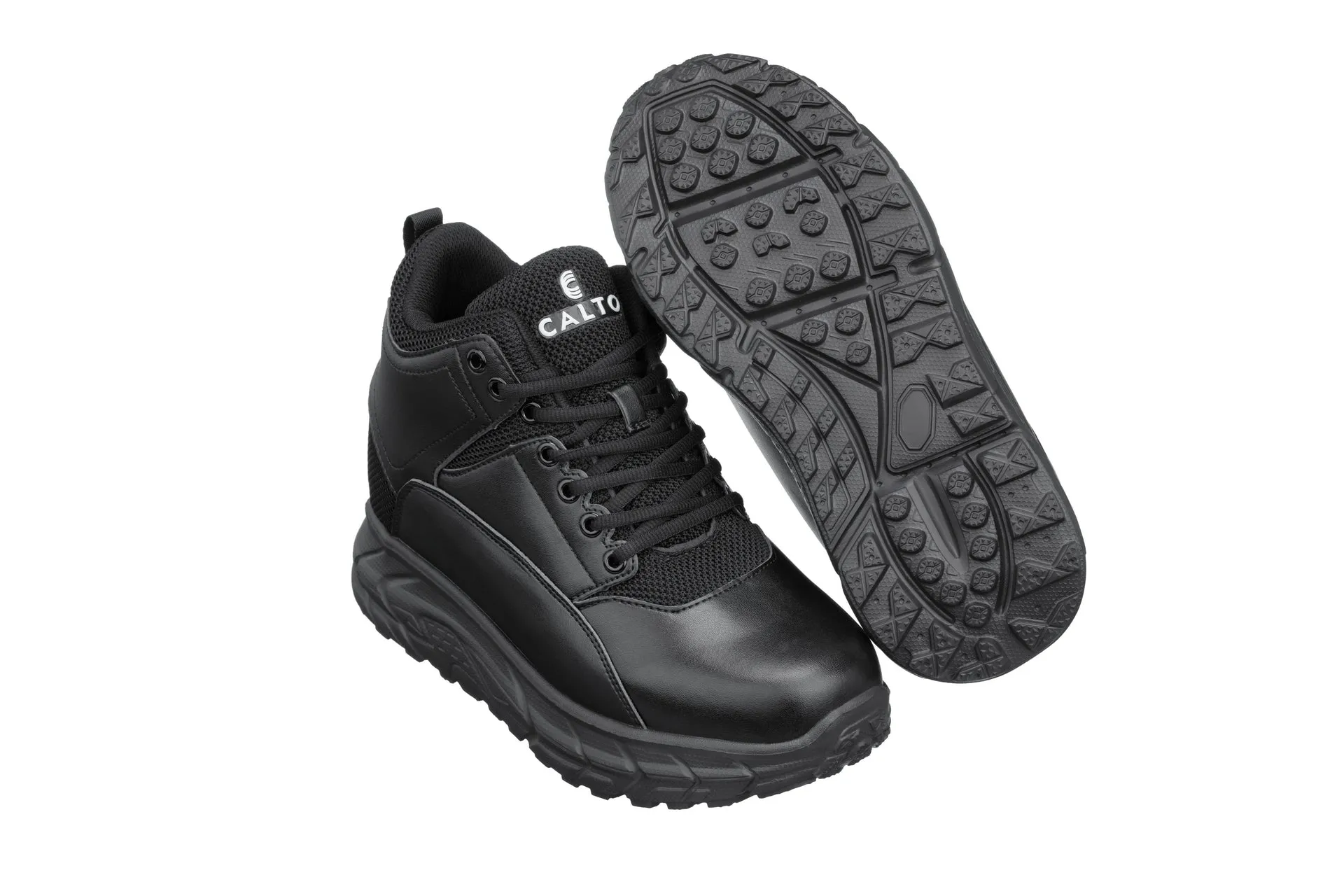 CALTO - S22802 - 4 Inches Taller (Black) - Hiking Style Boots