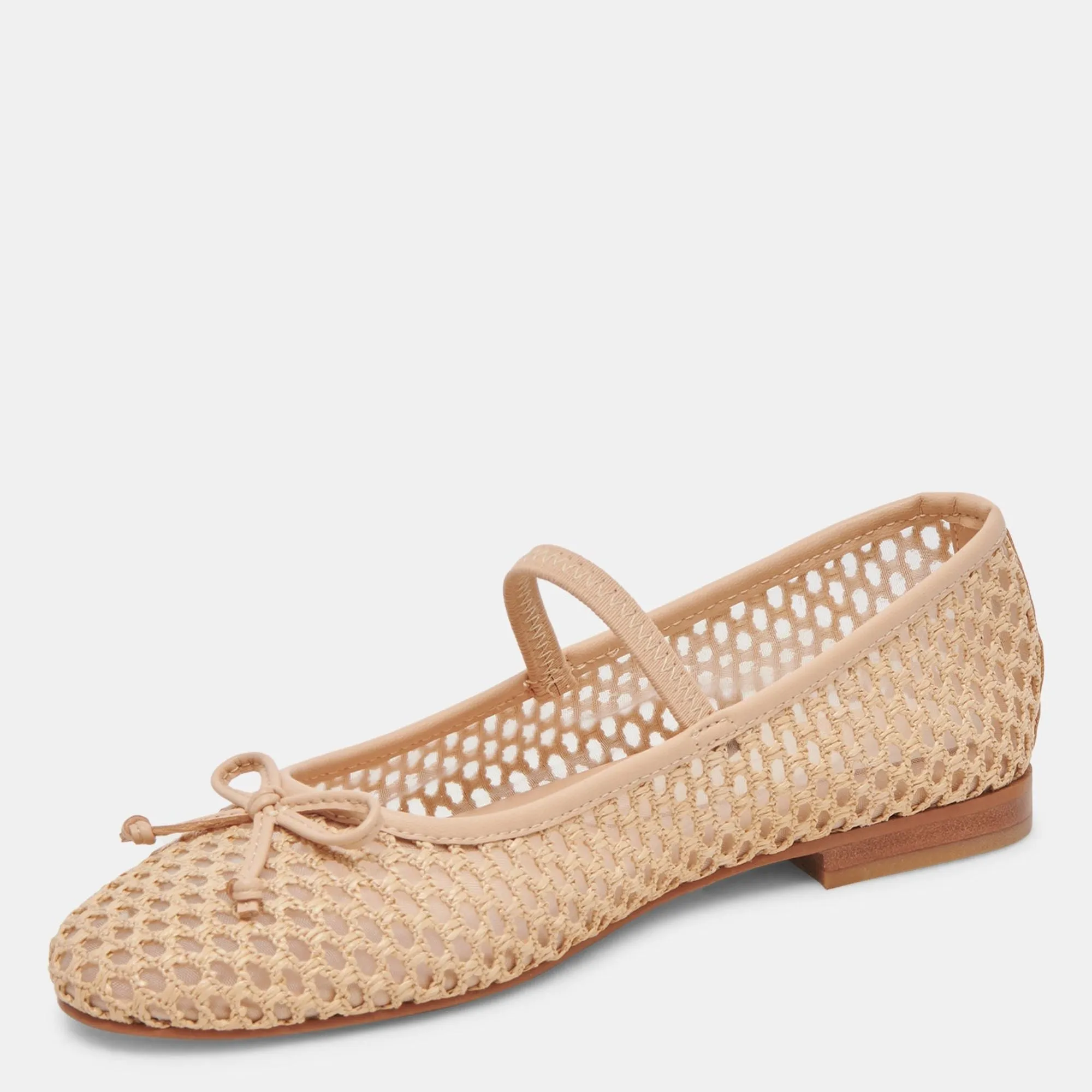 Carin Raffia Ballet Flats Lt Natural Raffia