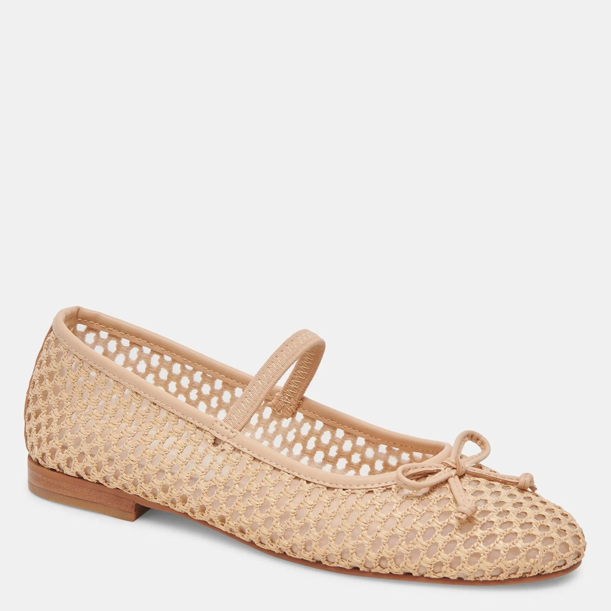 Carin Raffia Ballet Flats Lt Natural Raffia