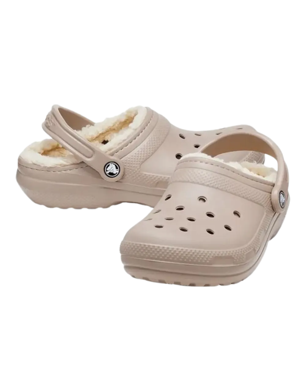 Classic Fuzz-Lined Clogs in Mushroom & Bone