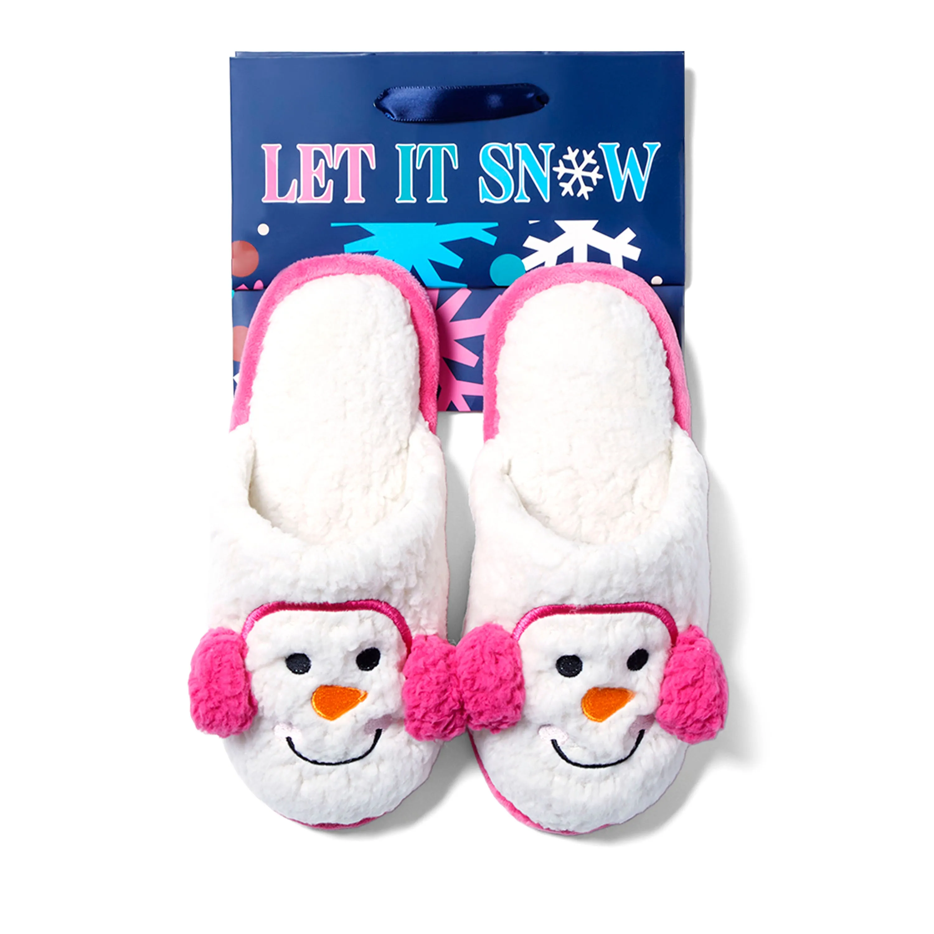 Cozyfoams Women's Holiday Novelty Scuff Slipper with Gift Bag