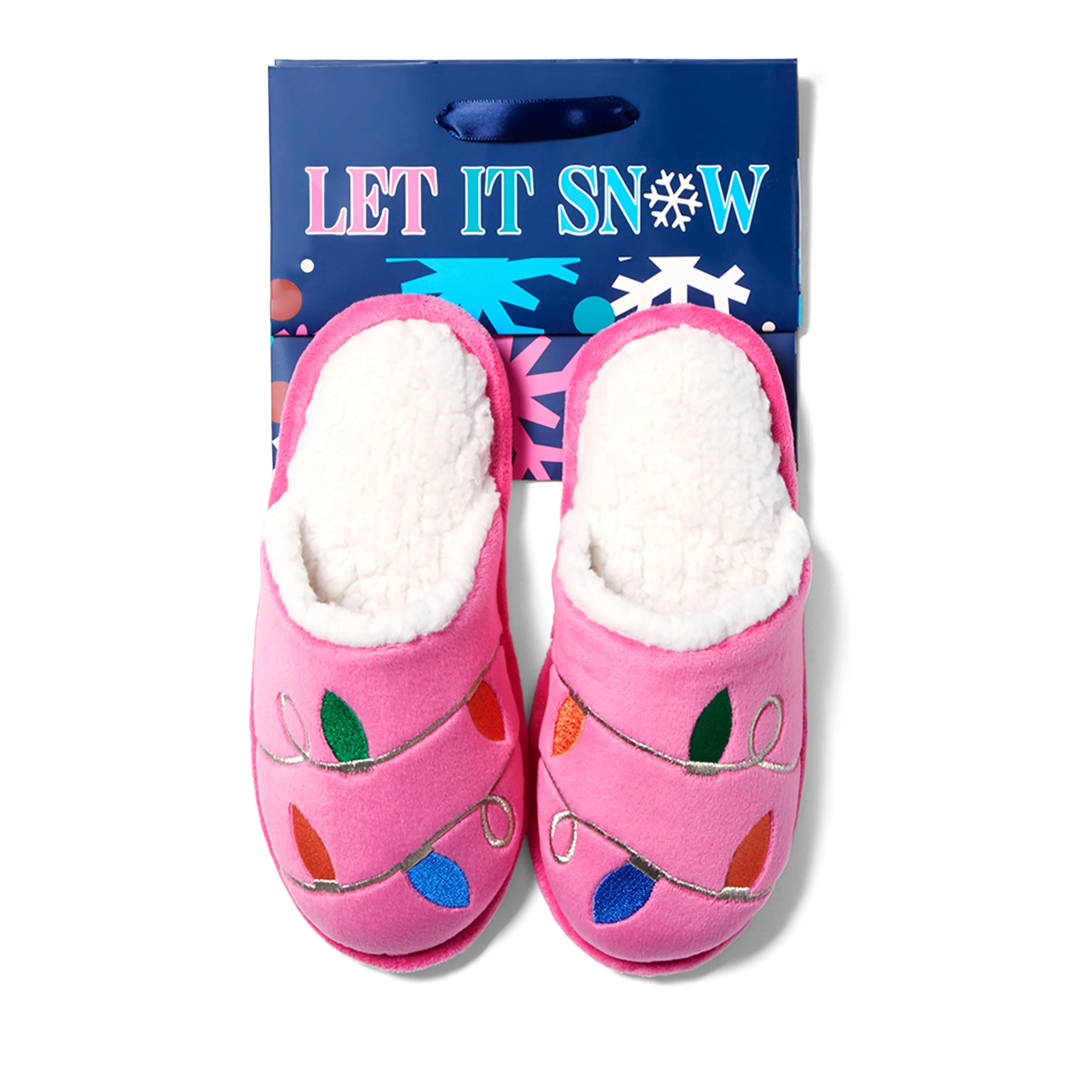 Cozyfoams Women's Holiday Novelty Scuff Slipper with Gift Bag