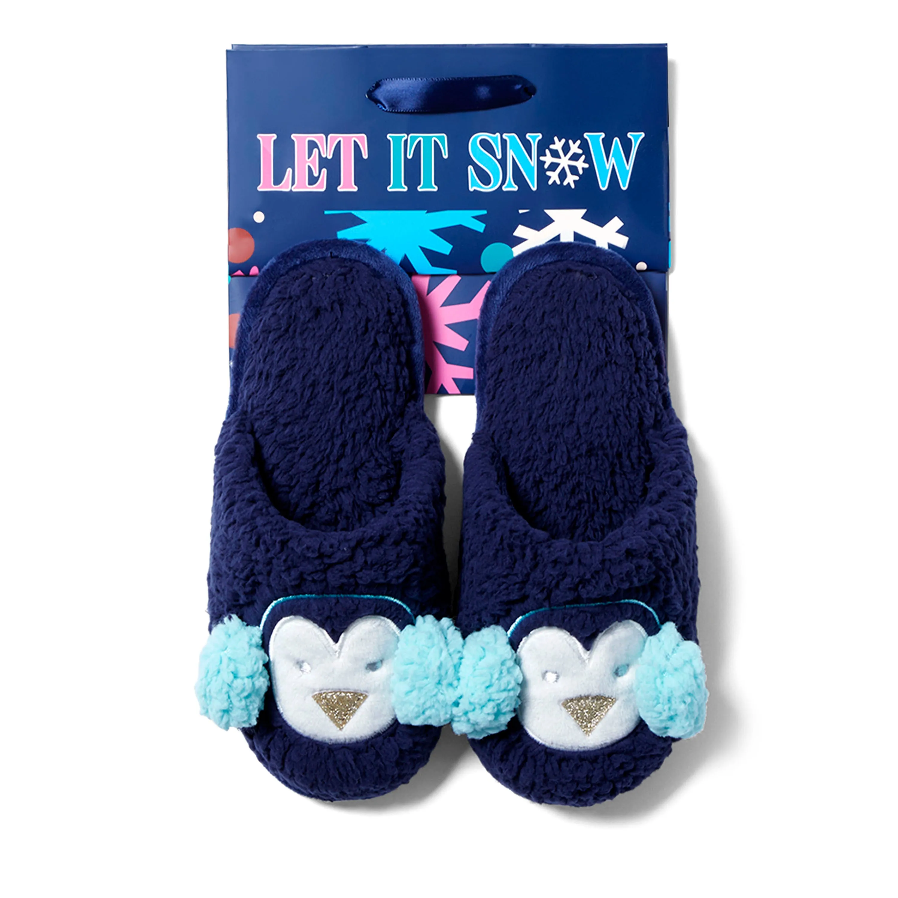 Cozyfoams Women's Holiday Novelty Scuff Slipper with Gift Bag