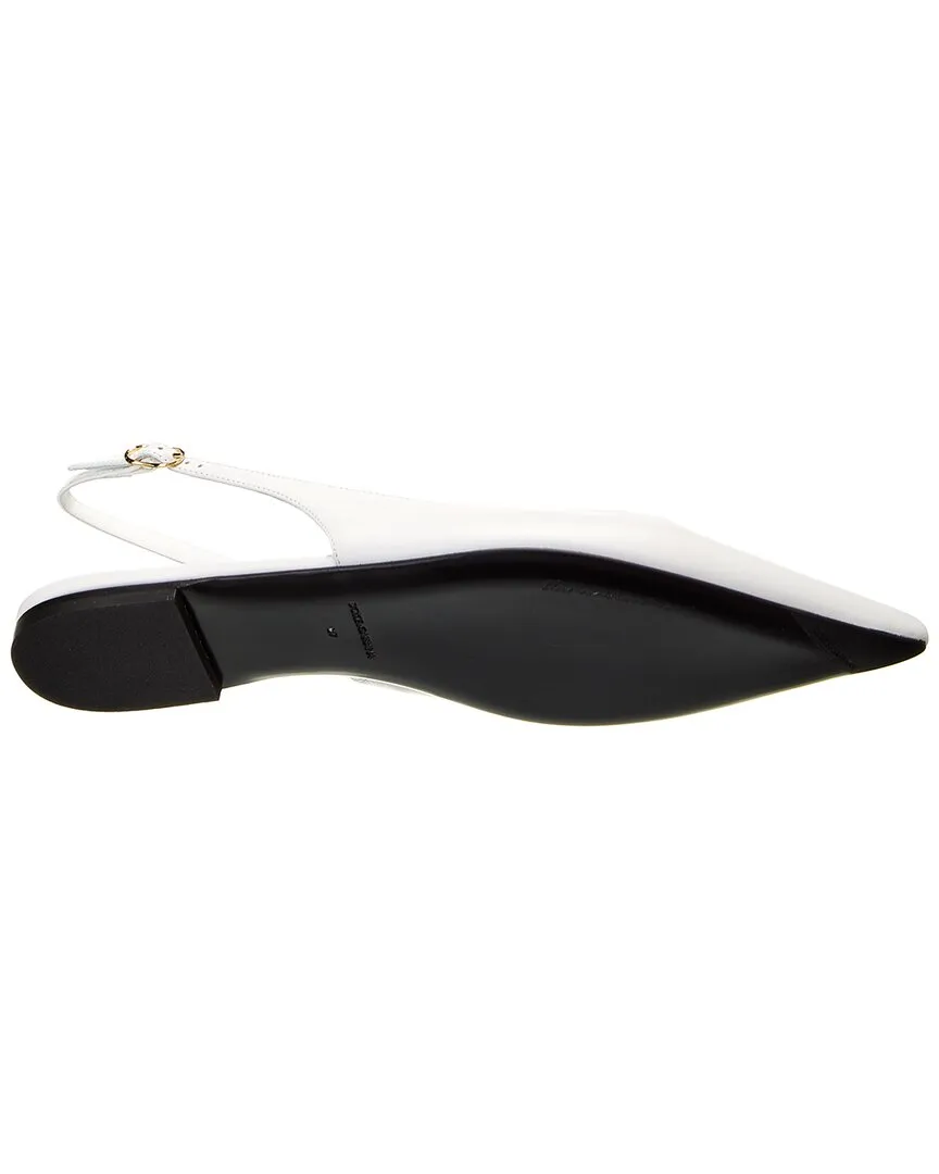 Dolce & Gabbana Leather Slingback Ballet Flat