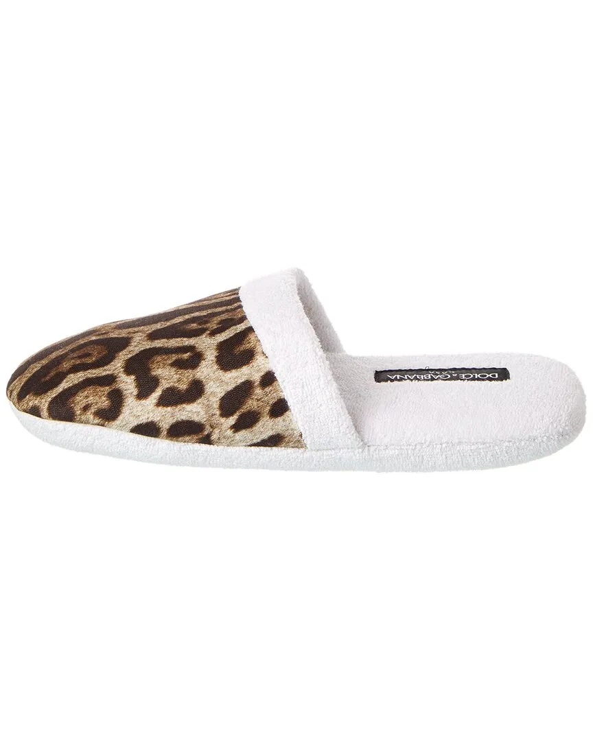Dolce & Gabbana Leopardo Terry Slippers