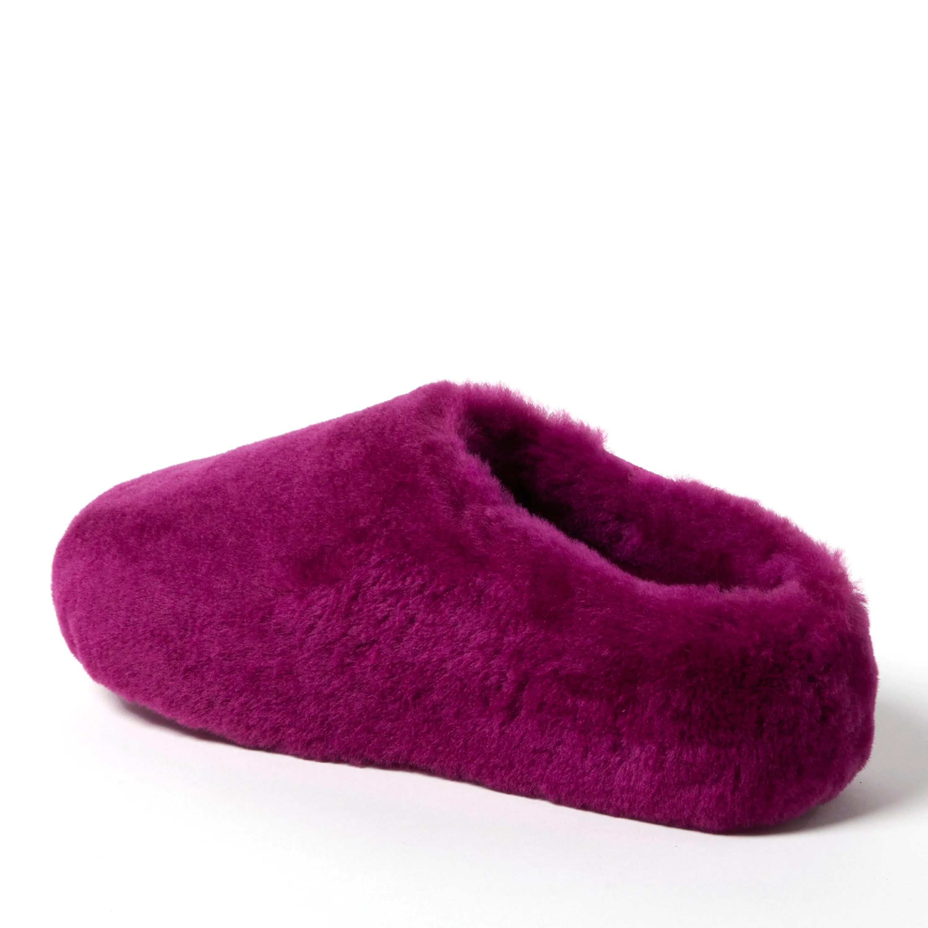 Fireside by Dearfoams Women's Maryboro Genuine Shearling Platform Clog Slipper