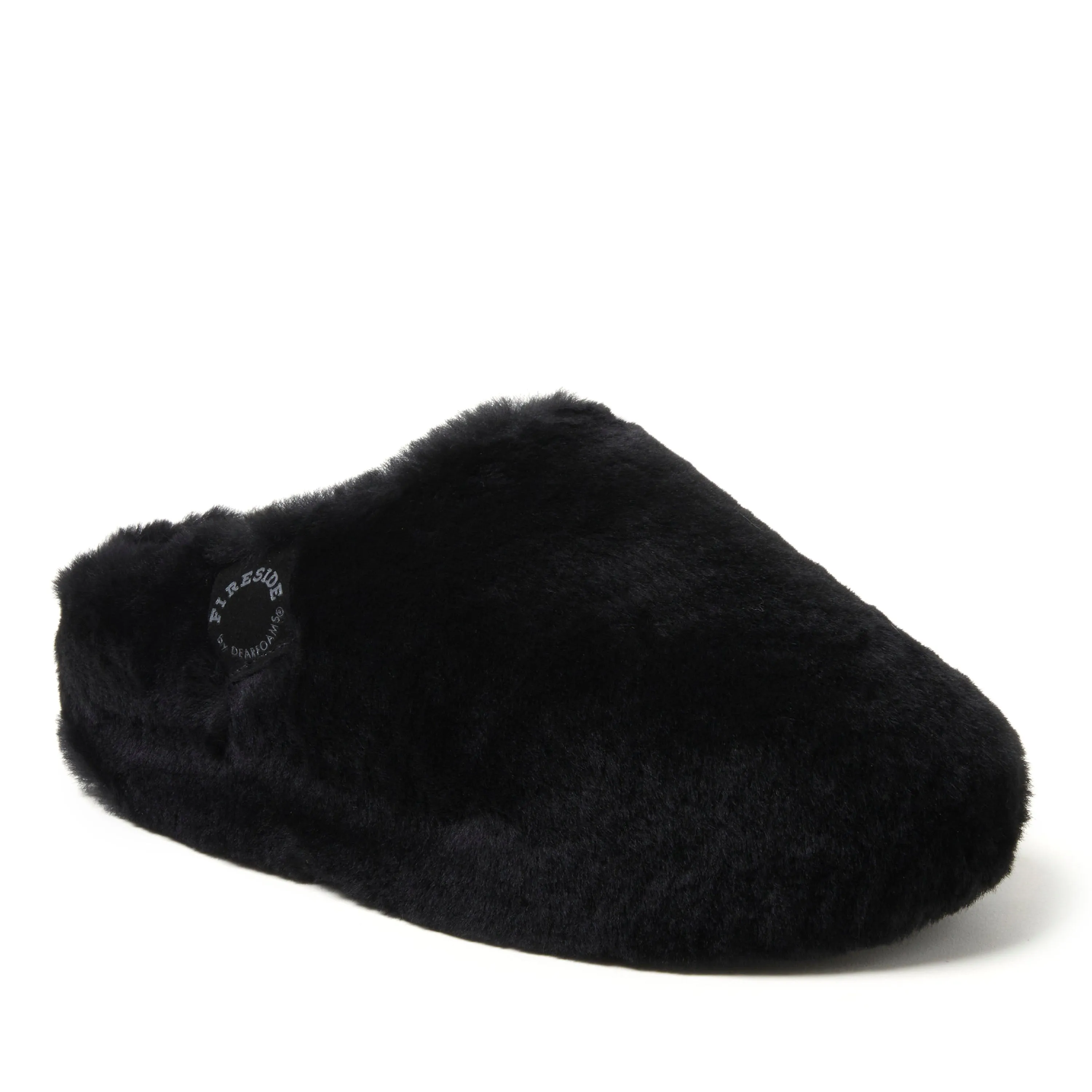 Fireside by Dearfoams Women's Maryboro Genuine Shearling Platform Clog Slipper