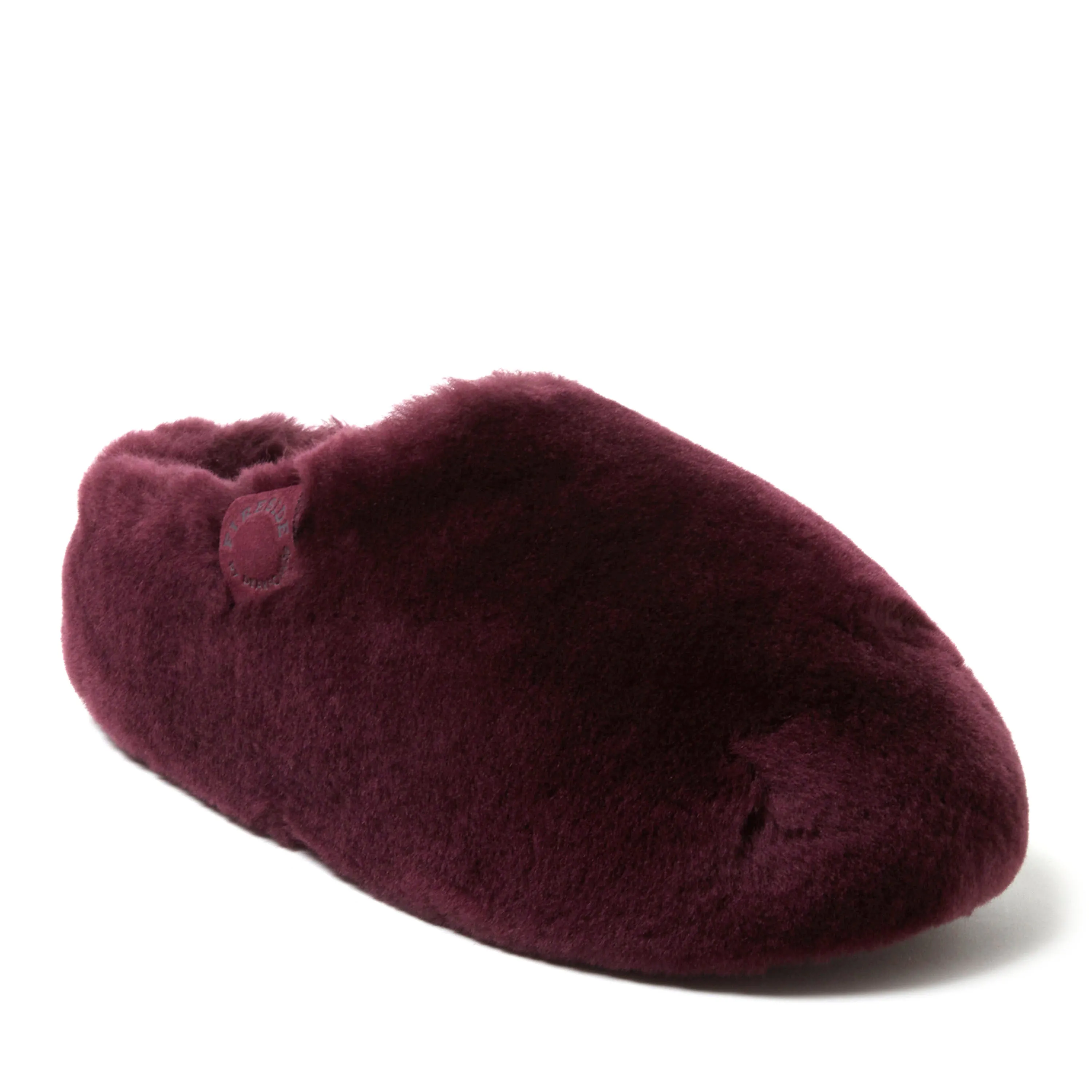 Fireside by Dearfoams Women's Maryboro Genuine Shearling Platform Clog Slipper