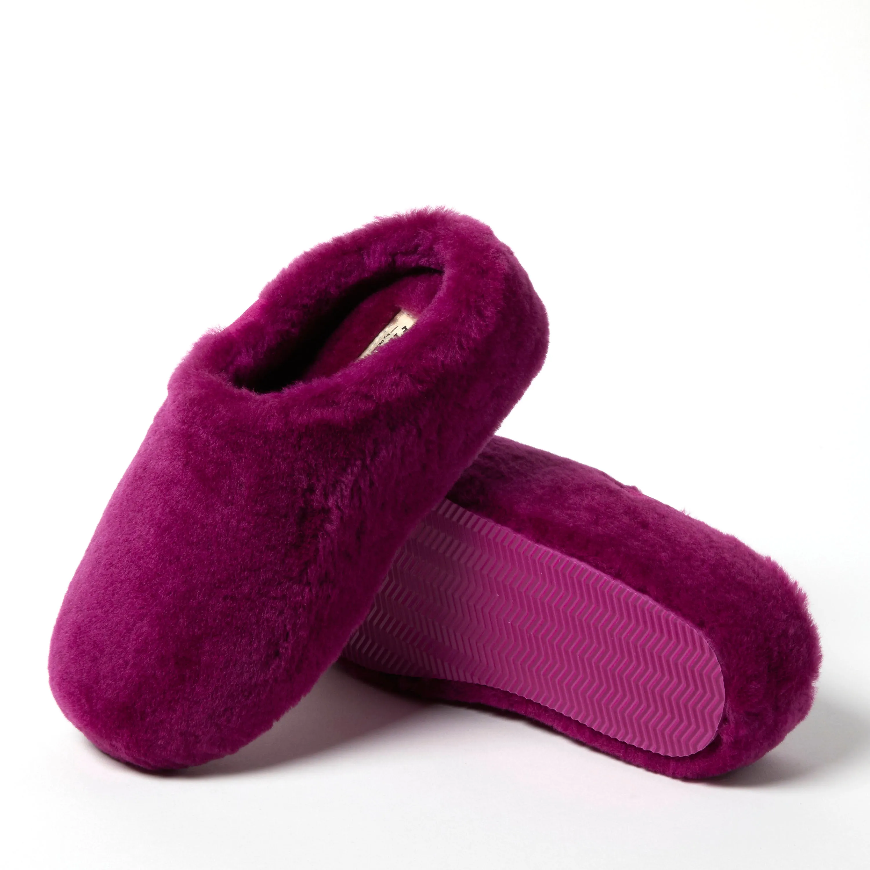 Fireside by Dearfoams Women's Maryboro Genuine Shearling Platform Clog Slipper