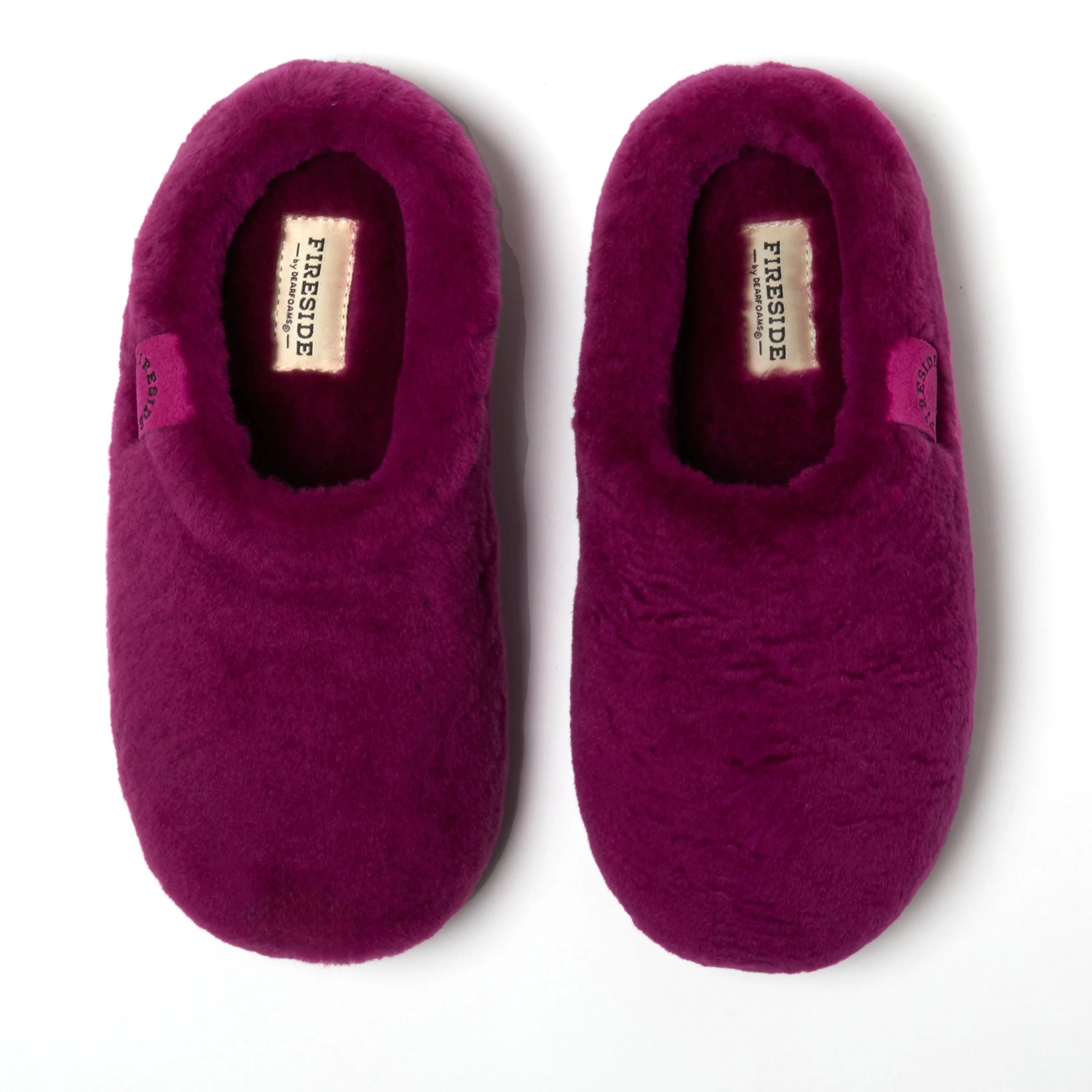 Fireside by Dearfoams Women's Maryboro Genuine Shearling Platform Clog Slipper