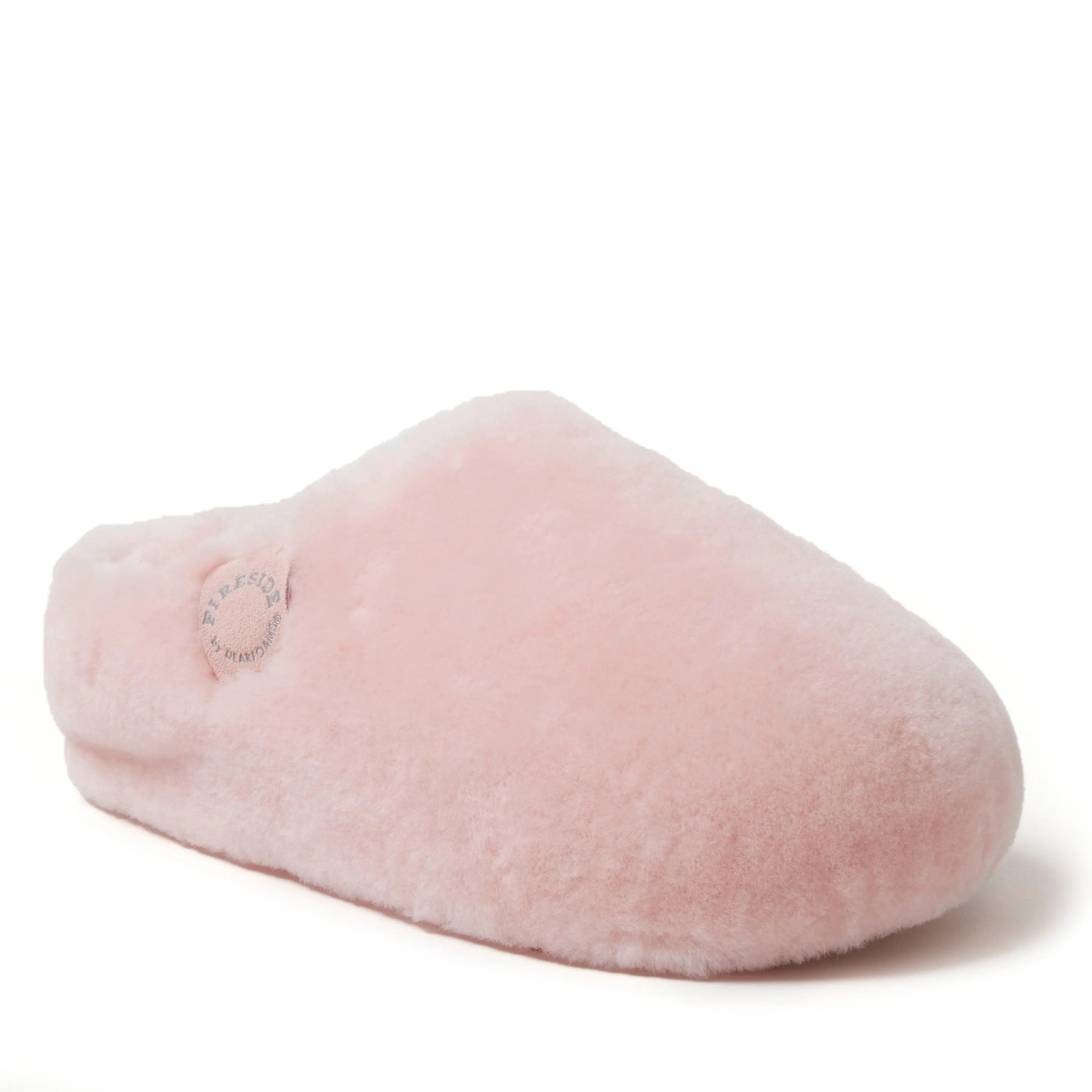 Fireside by Dearfoams Women's Maryboro Genuine Shearling Platform Clog Slipper