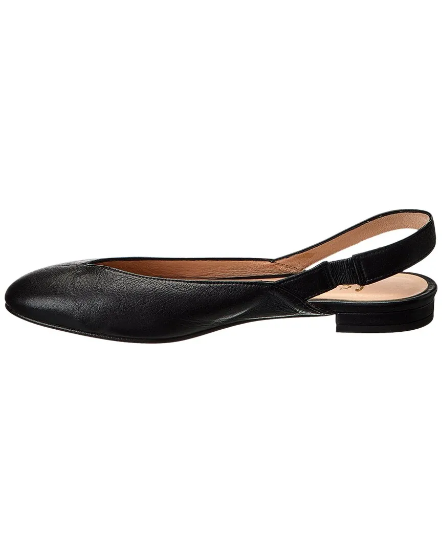 French Sole Breezy Leather Slingback Flat