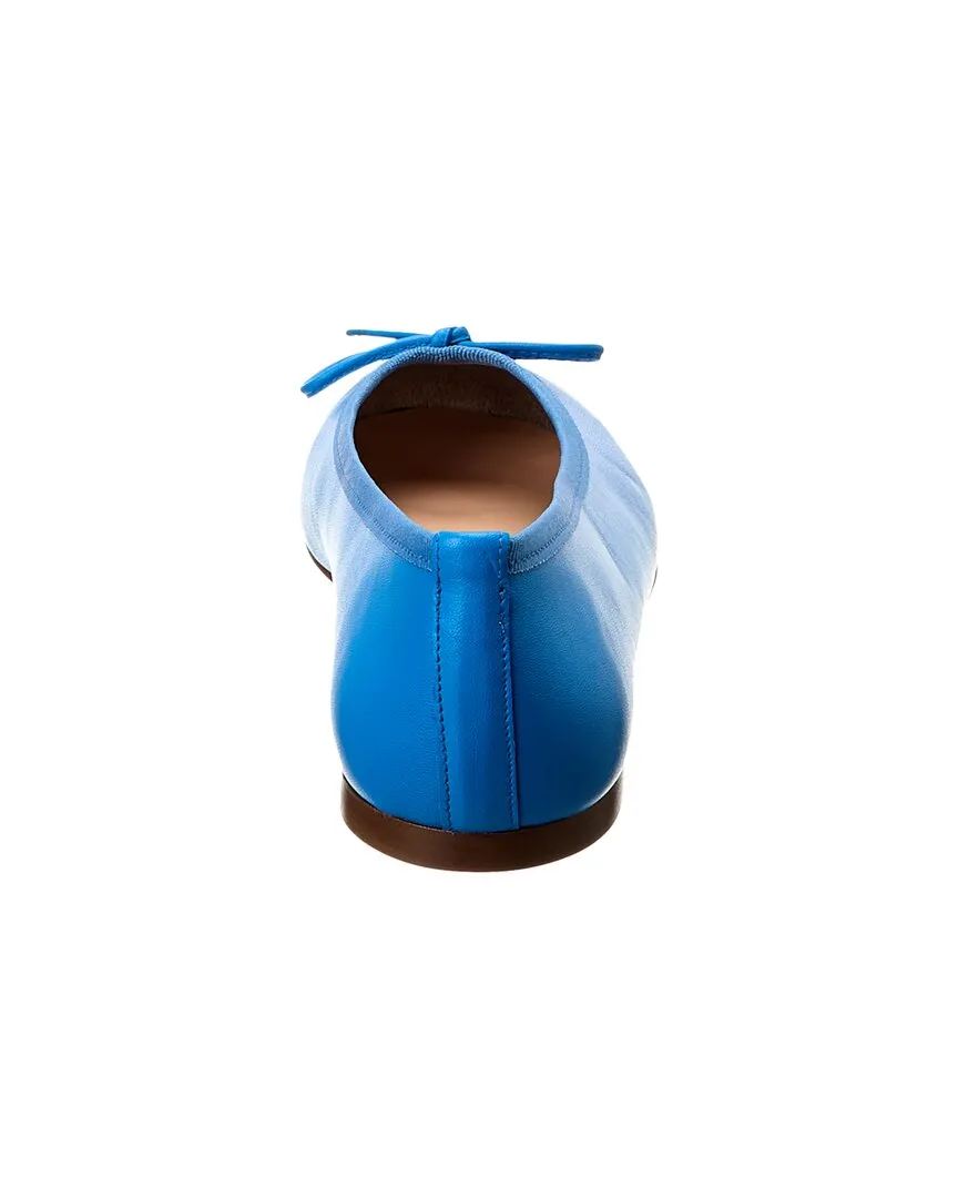 French Sole Emerald Leather Flat