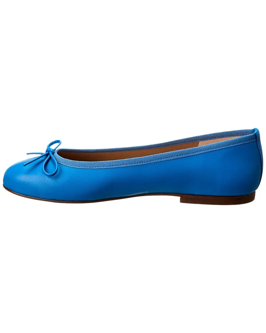 French Sole Emerald Leather Flat