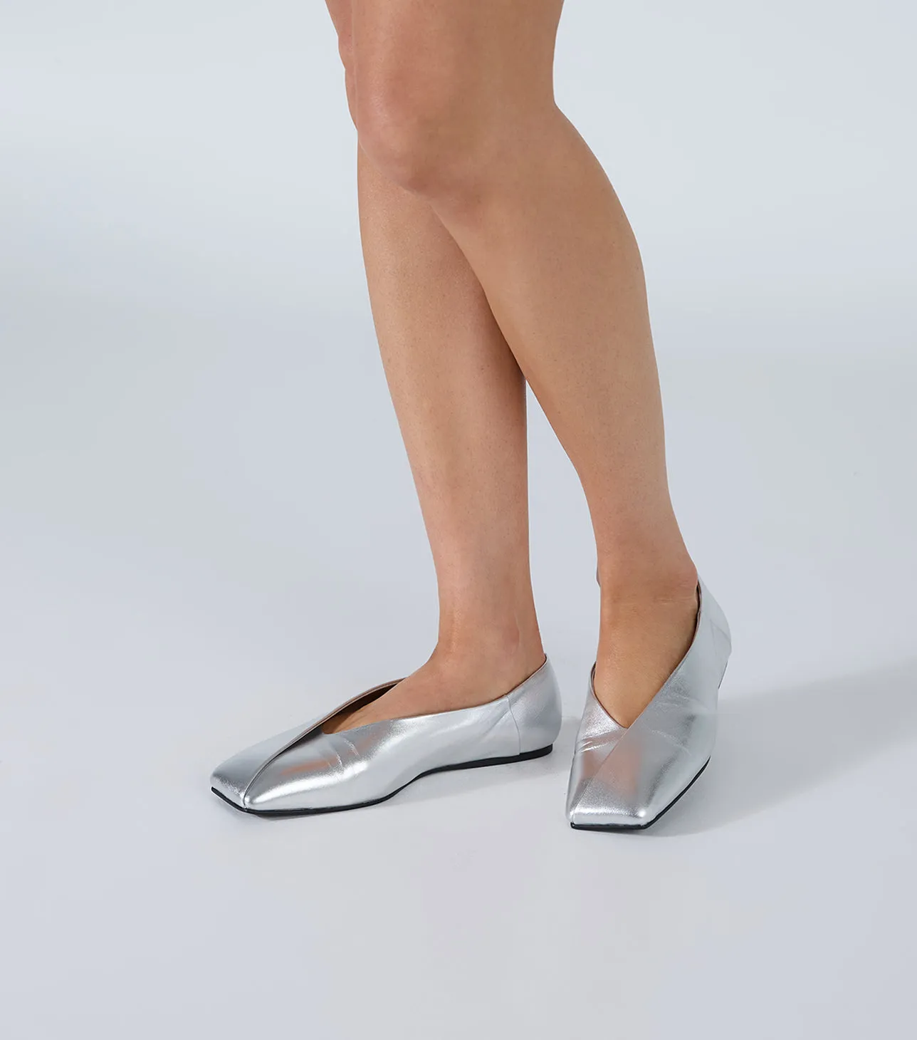 Hanna Silver Nappa Metallic