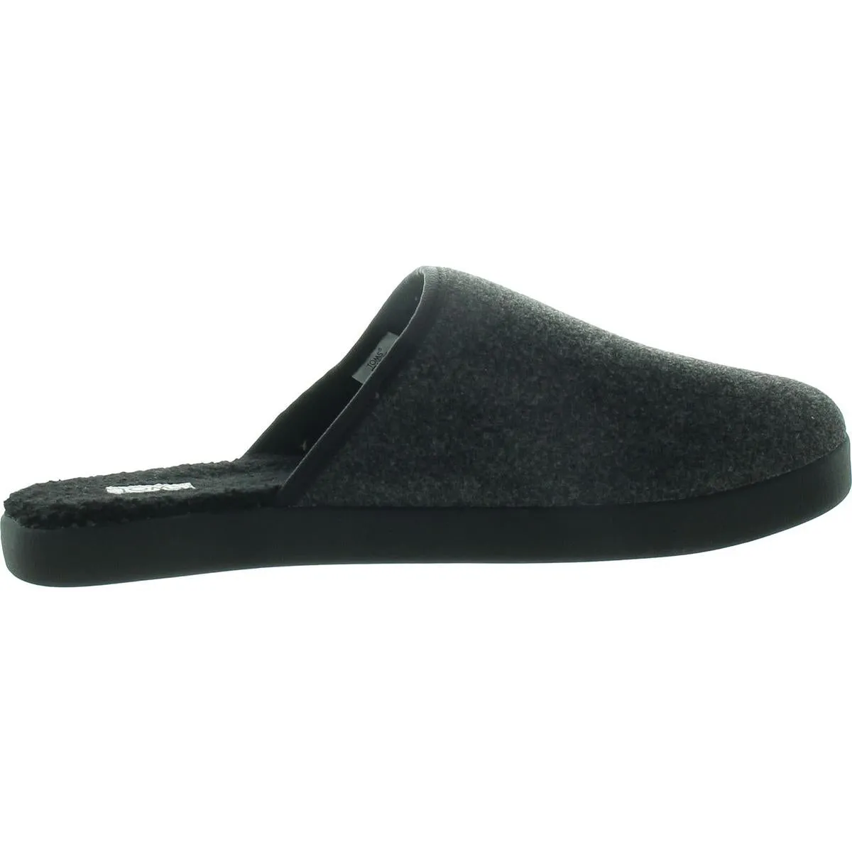 Harbor Mens Faux Fur Lined Polyester Slide Slippers