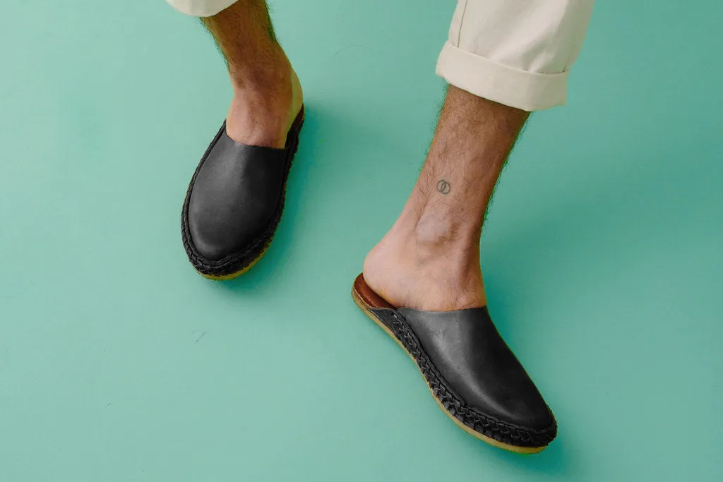 Heritage Solid City Slipper in Charcoal
