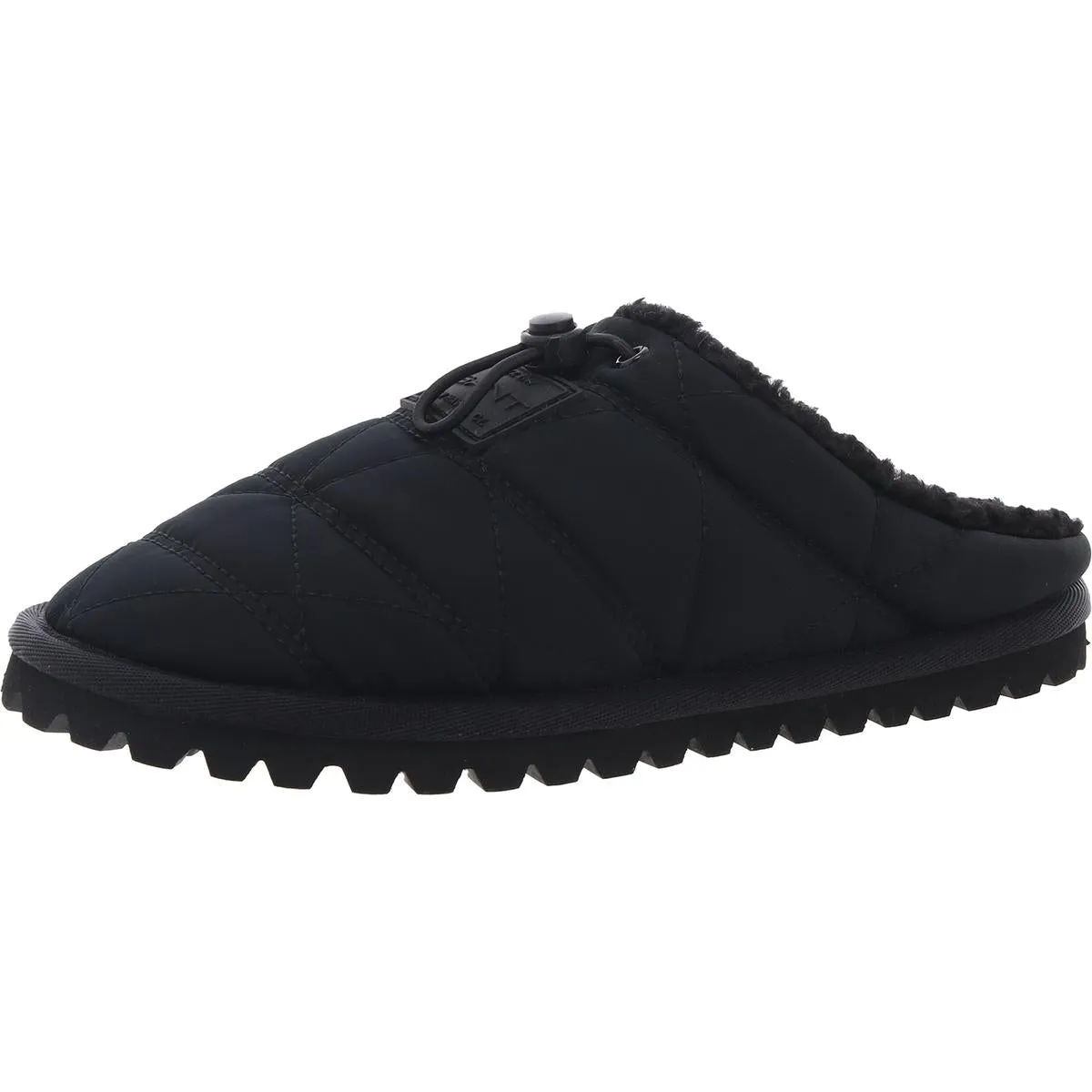 Homesy Womens Faux Fur Lined Quilted Slide Slippers