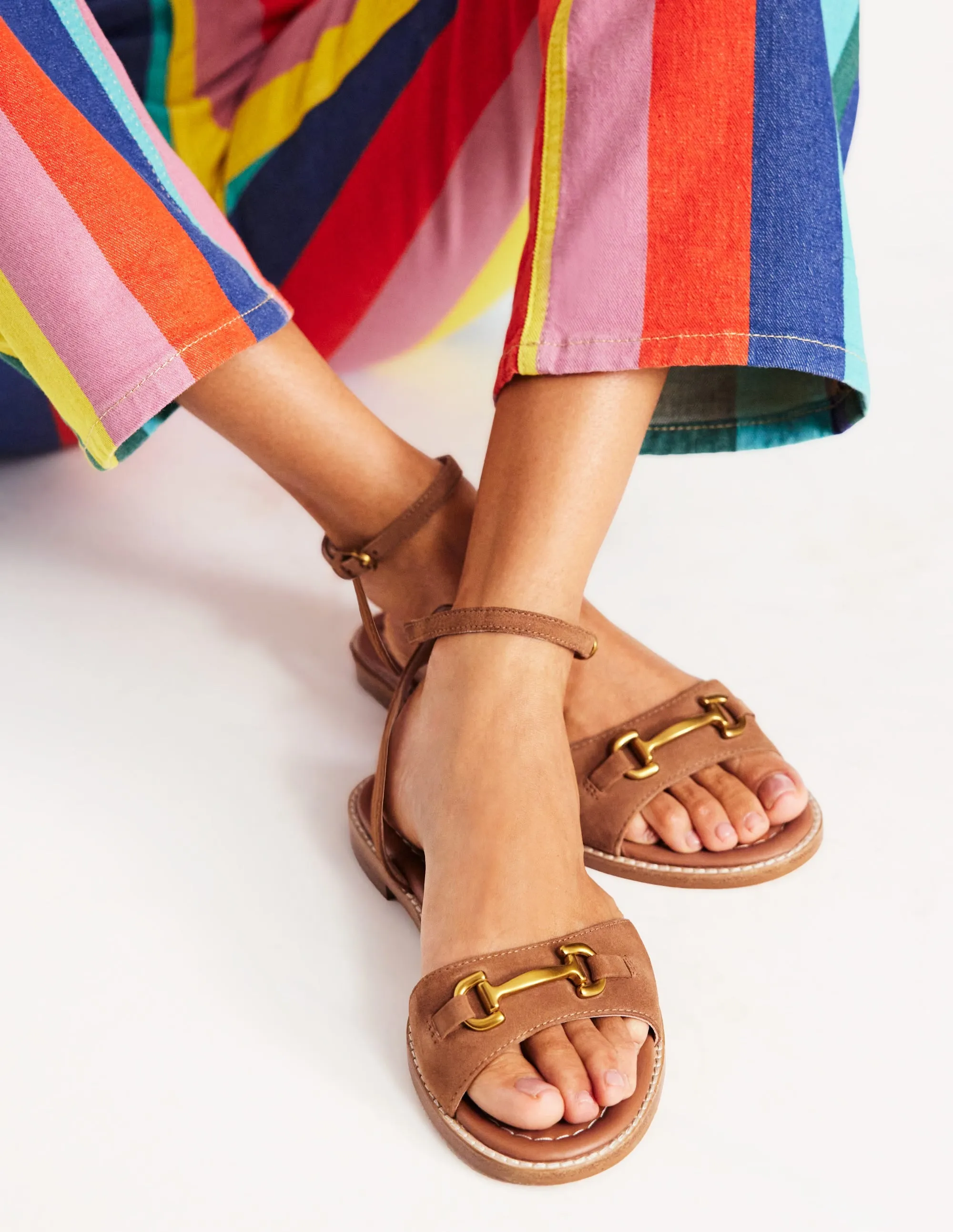 Iris Snaffle Flat Sandal-Ginger Snap