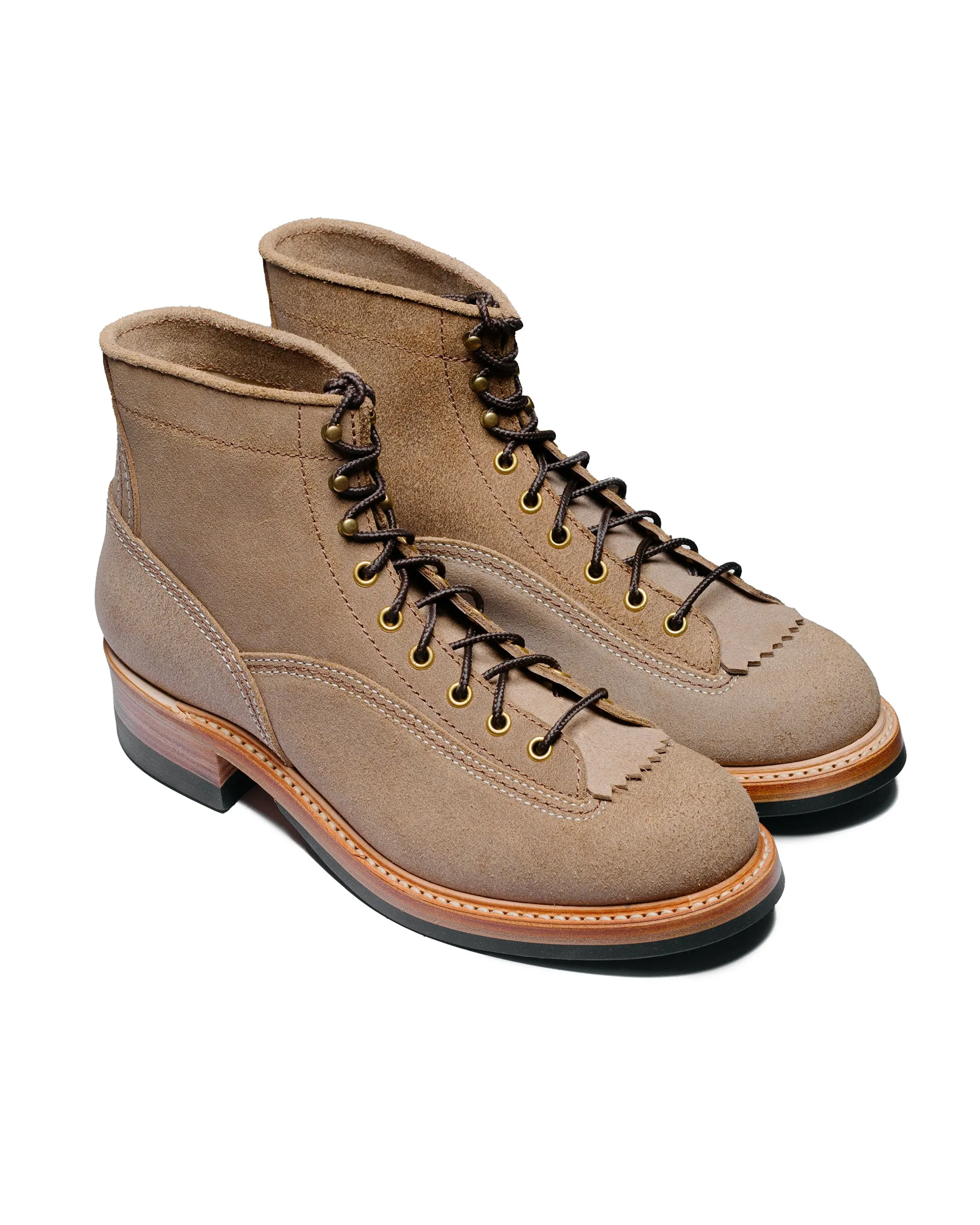 John Lofgren Bootmaker Donkey Puncher Boots Horween Leather CXL Natural Roughout