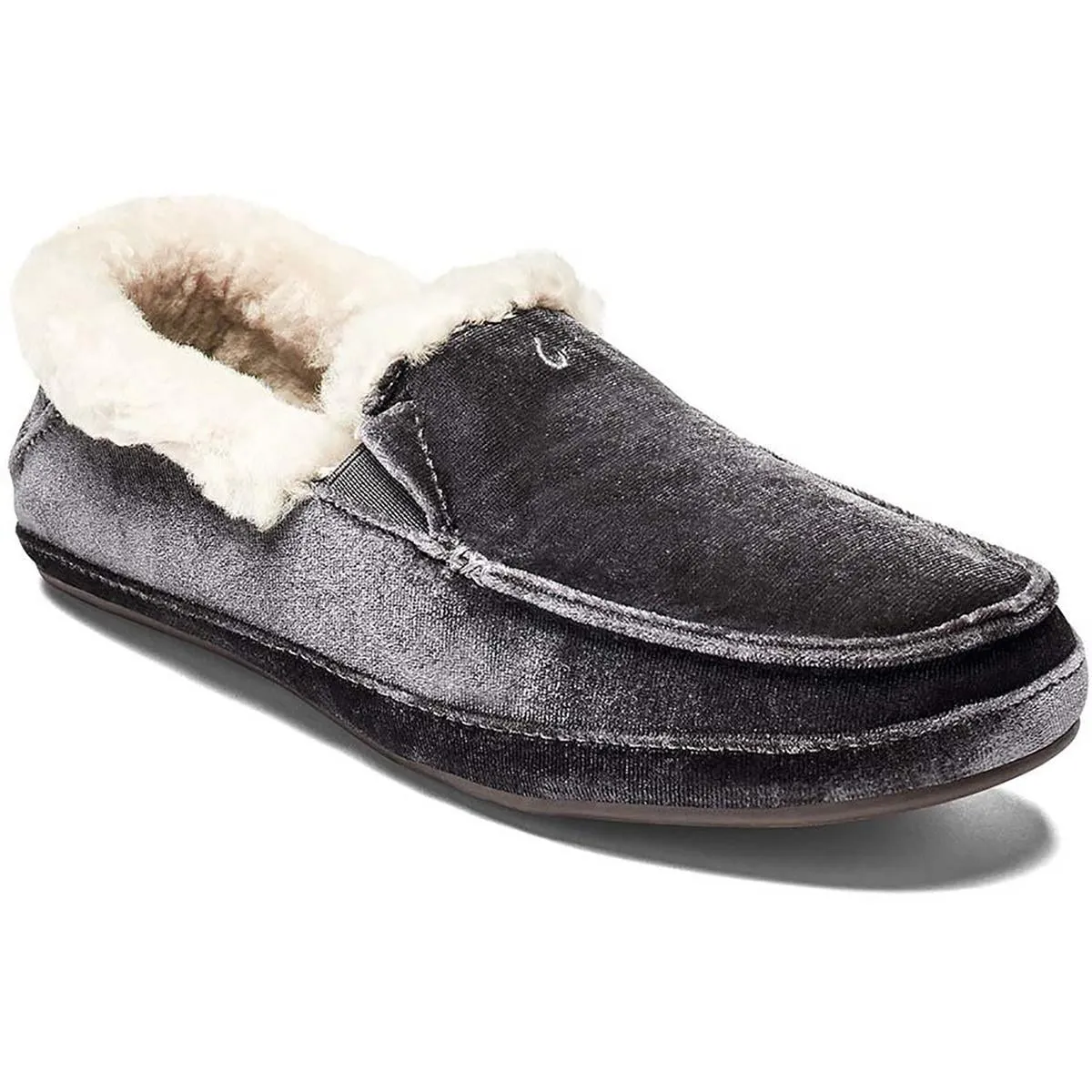 Ku'Una Lanui Womens Velvet Shearling Lined Moccasin Slippers