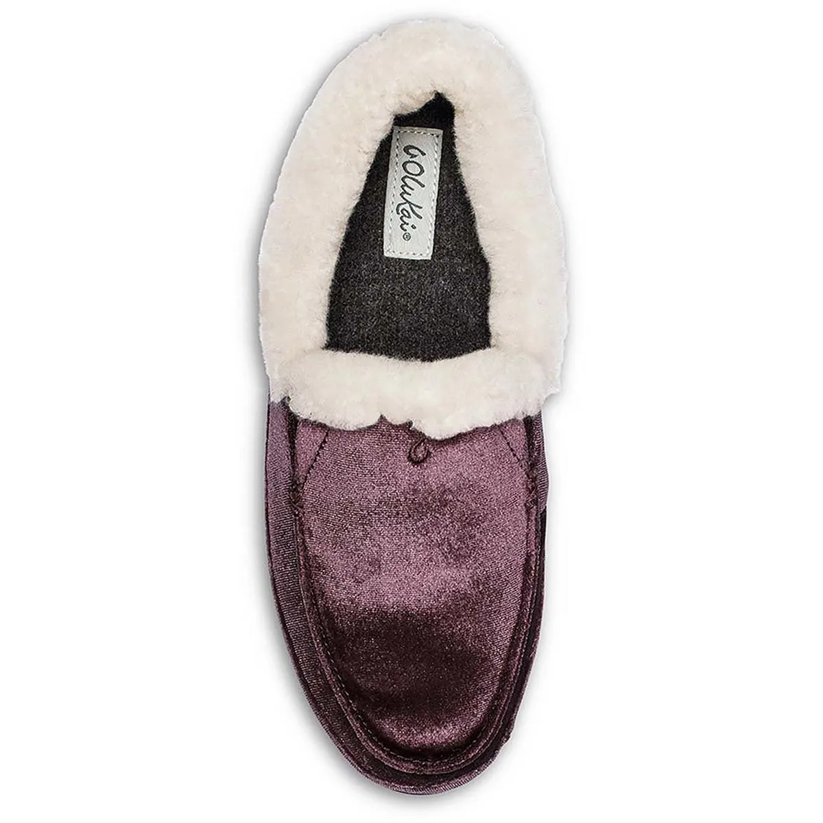 Ku'Una Lanui Womens Velvet Shearling Lined Moccasin Slippers