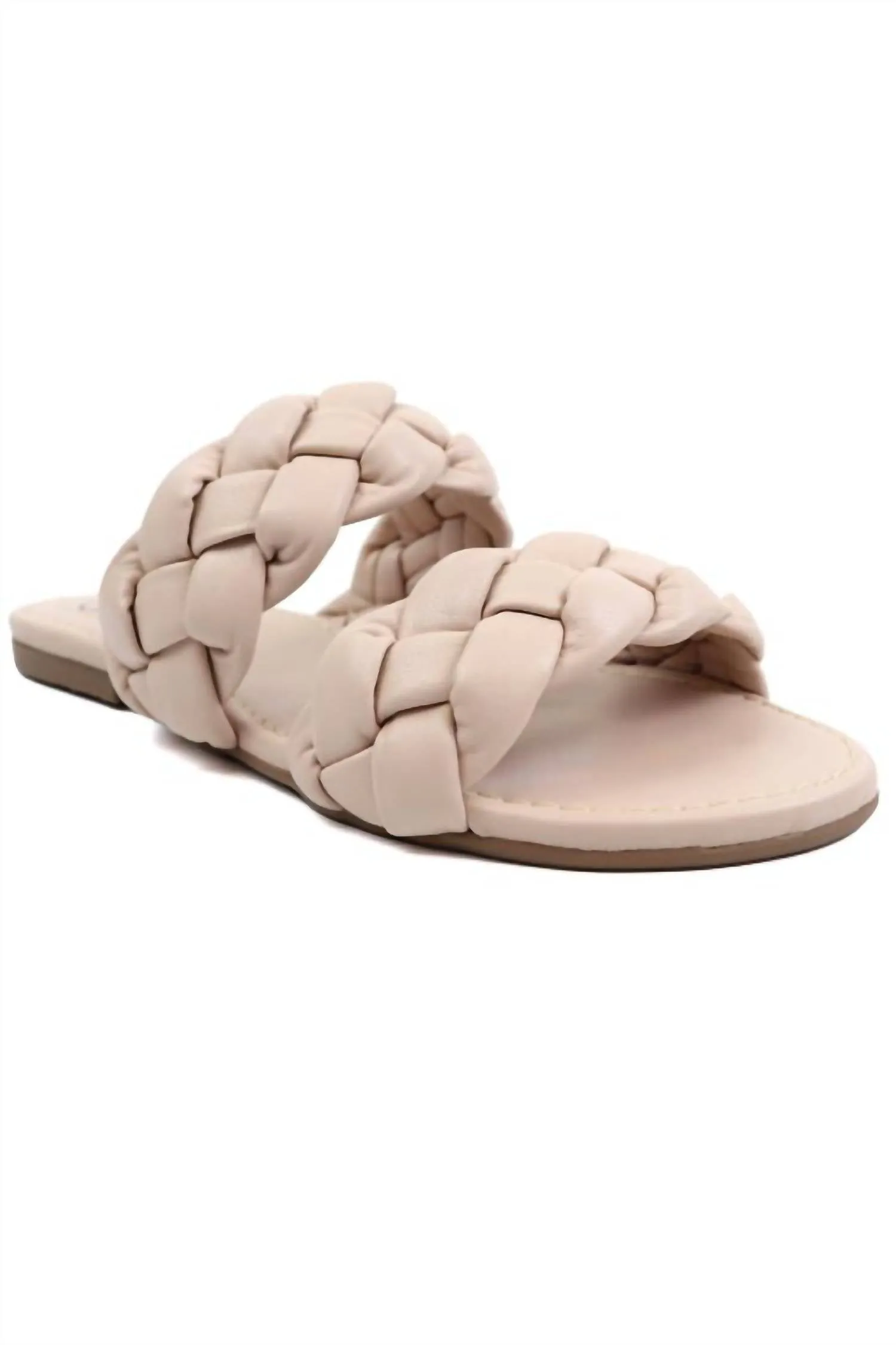 Lexi 5 Braided Strap Sandals In Nude