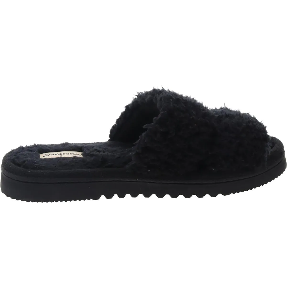 Mens Comfort Insole Faux Fur Slide Slippers