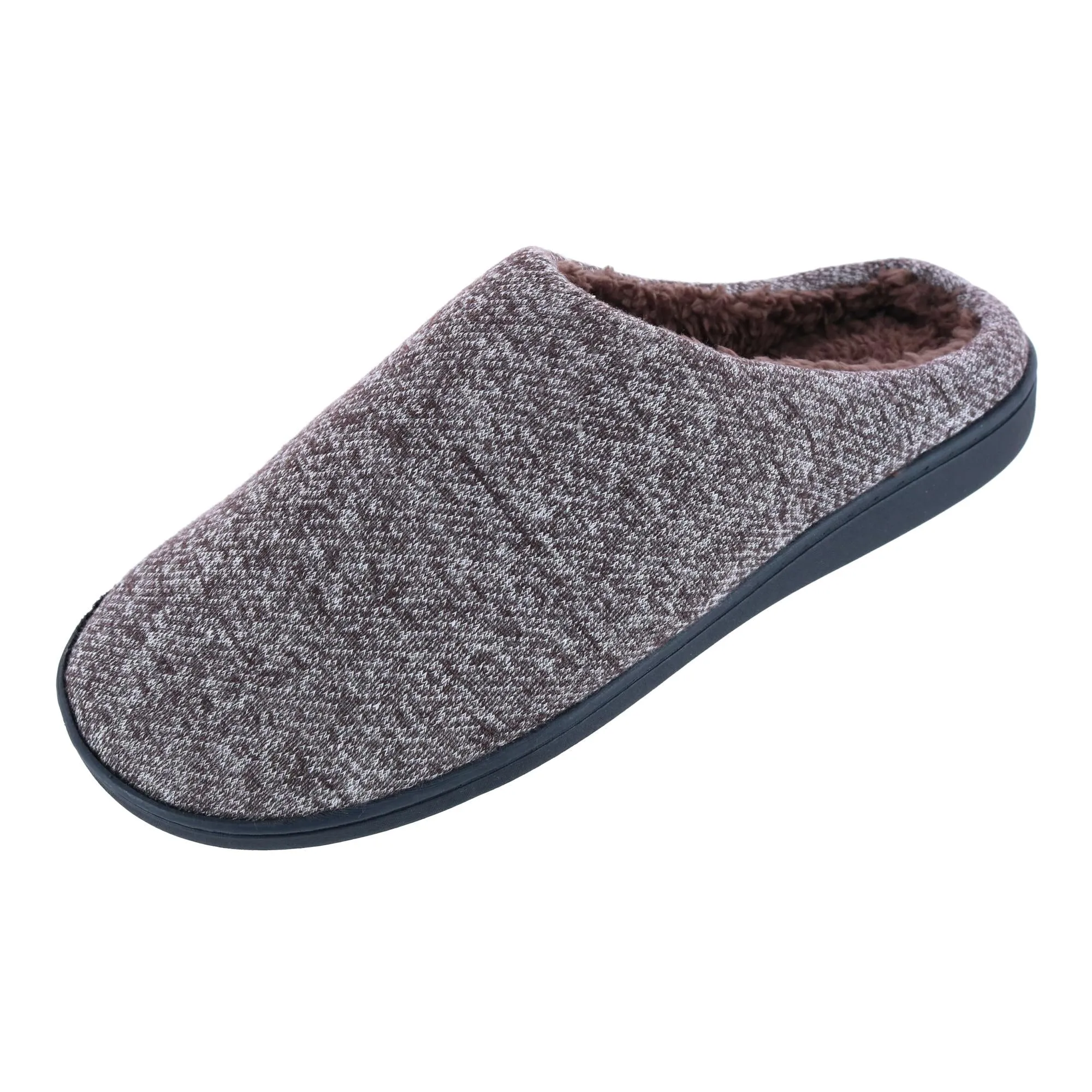 Men's Heathered Knit Hoodback Slipper