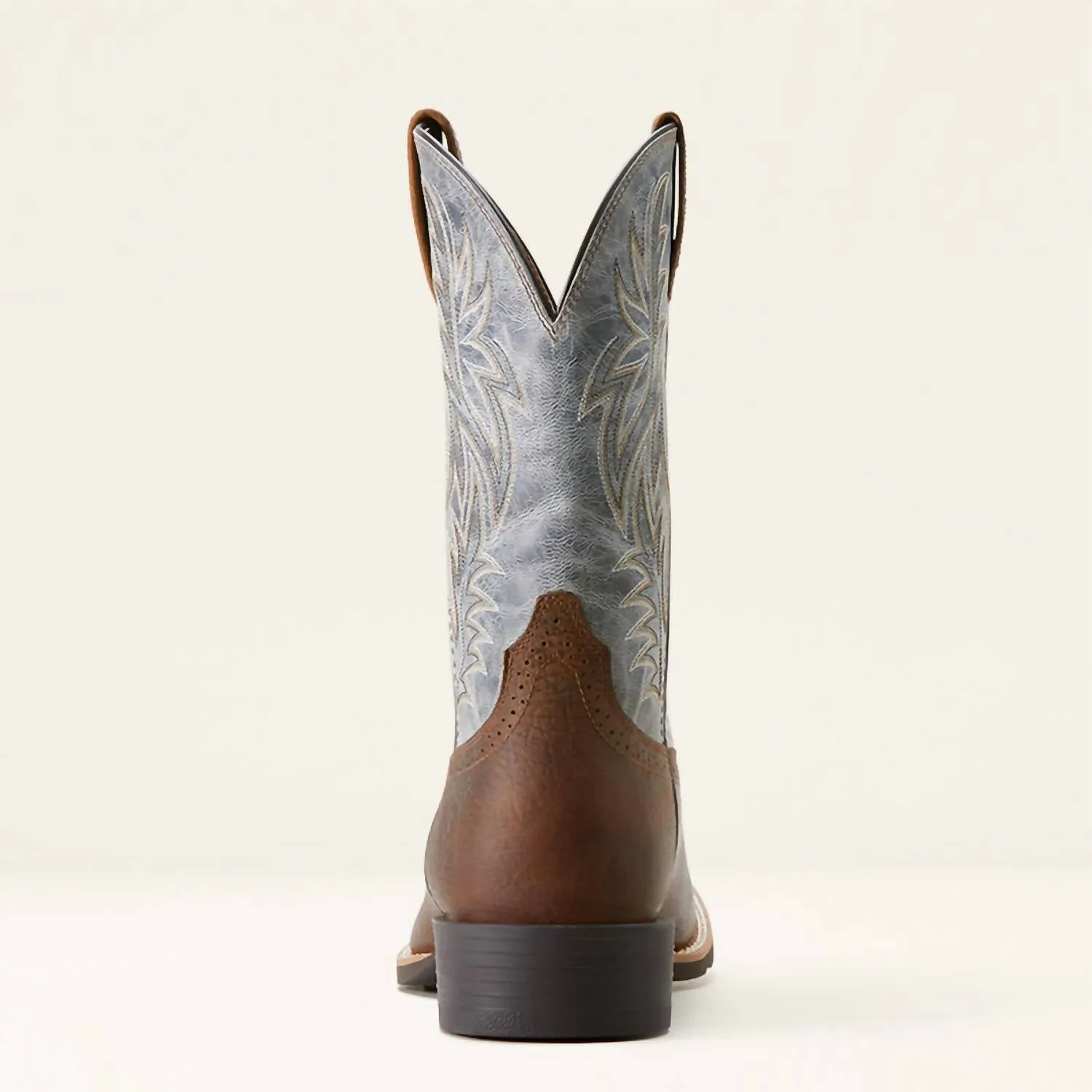 Men's Sport Wide Square Toe Cowboy Boot In Brown