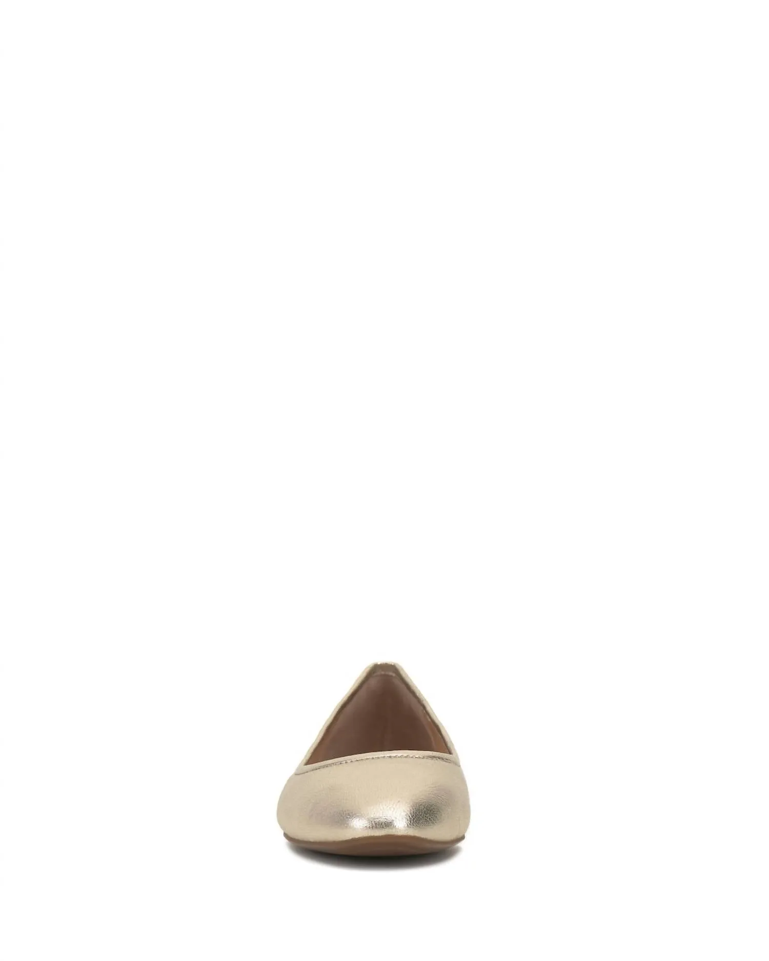 Minndy Ballet Flat In Light Gold Metallic