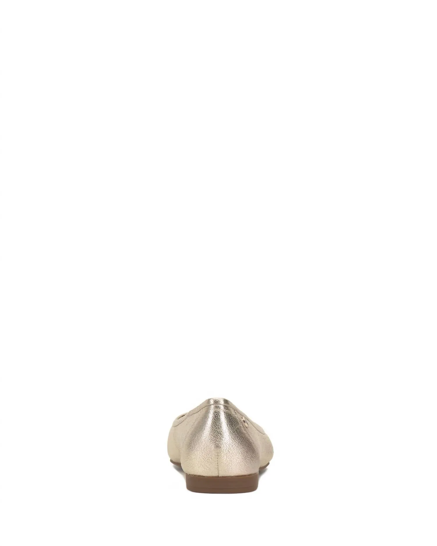 Minndy Ballet Flat In Light Gold Metallic