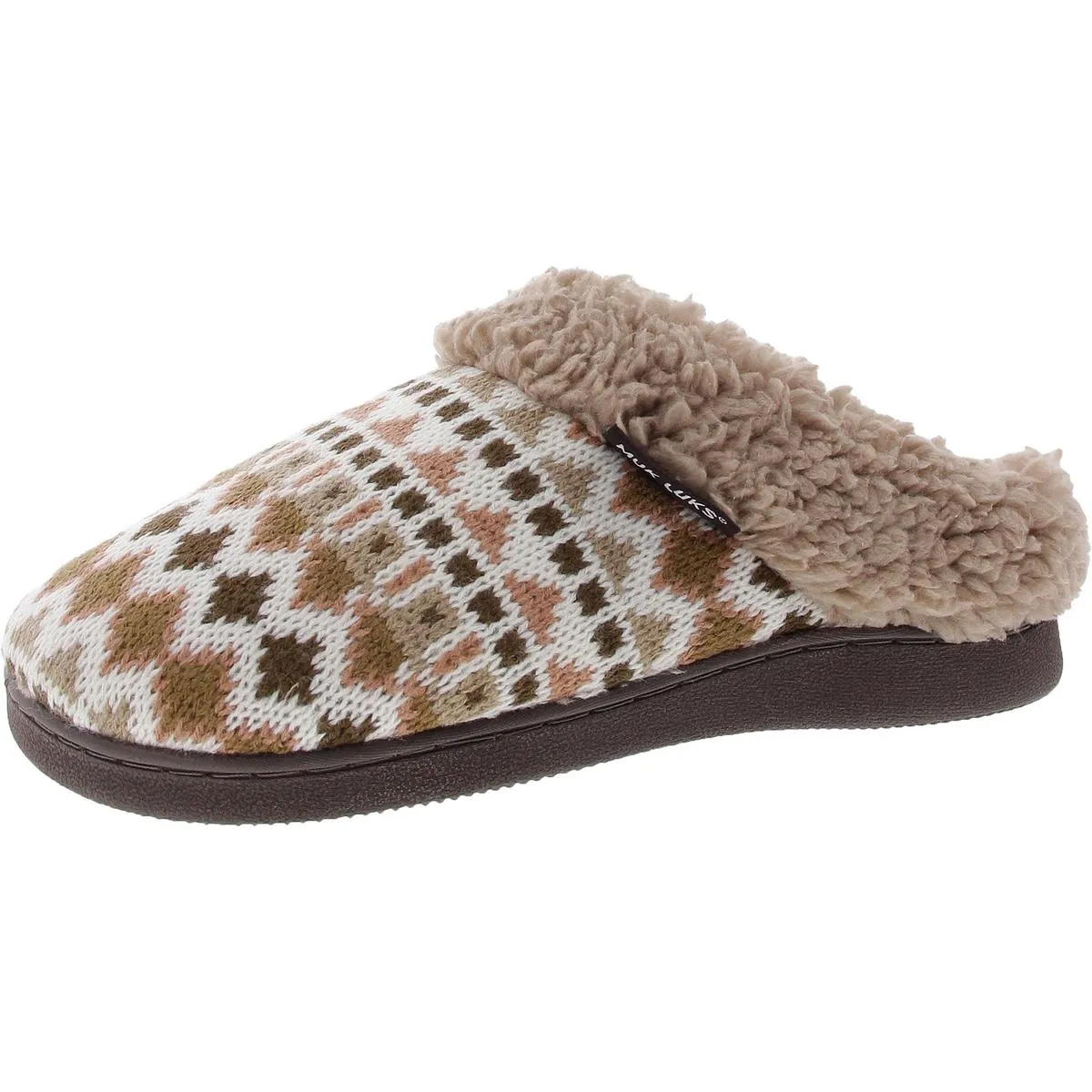 Nordic Womens Indoor/Outdoor Faux Fur Slip-On Slippers