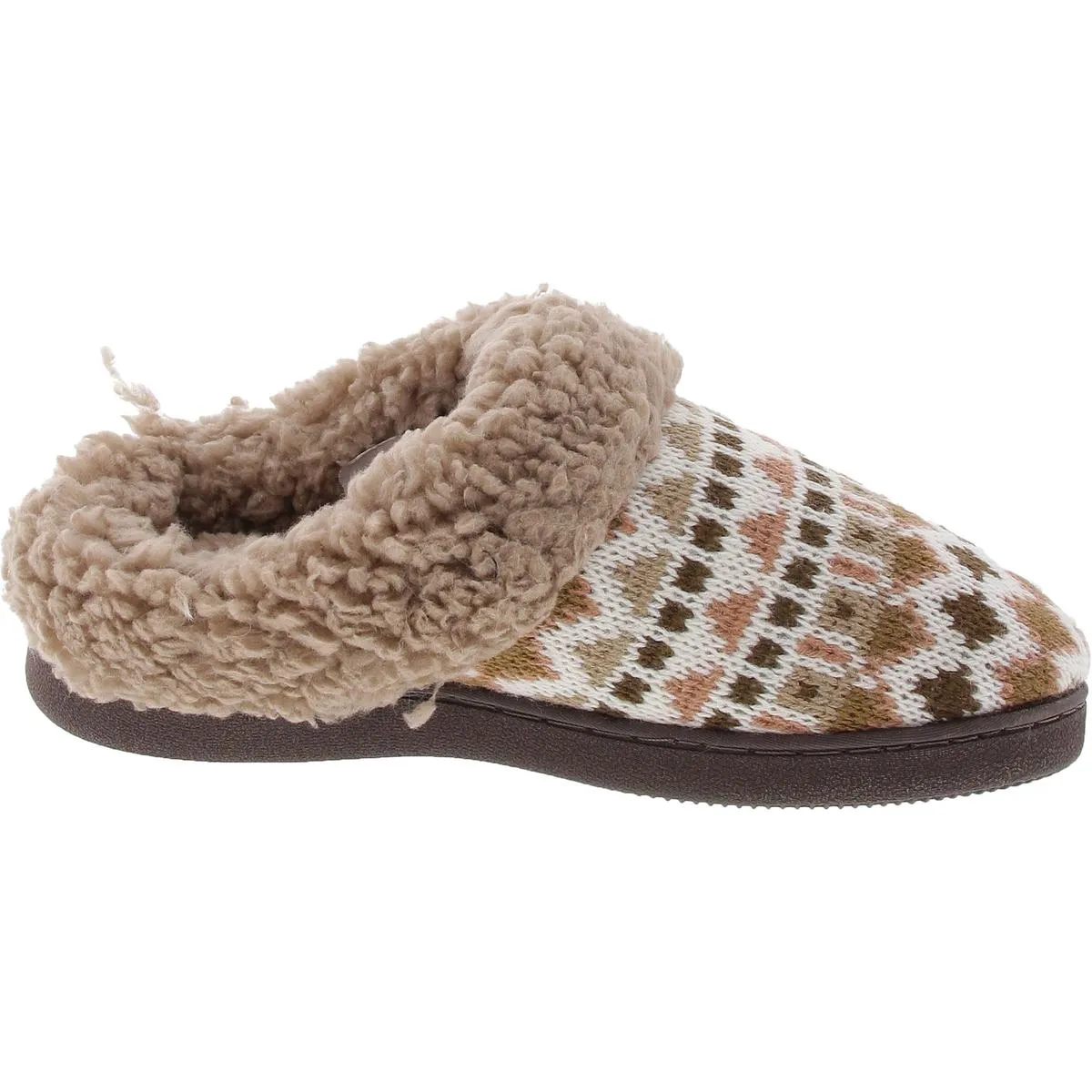 Nordic Womens Indoor/Outdoor Faux Fur Slip-On Slippers