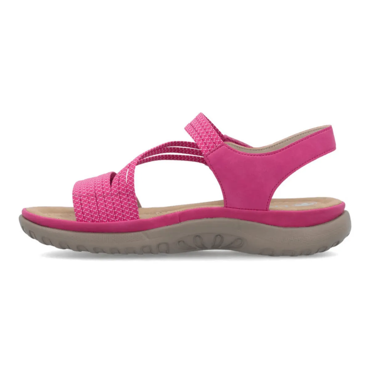 Rieker Women's 64870-31 Franja Fuchsia/White