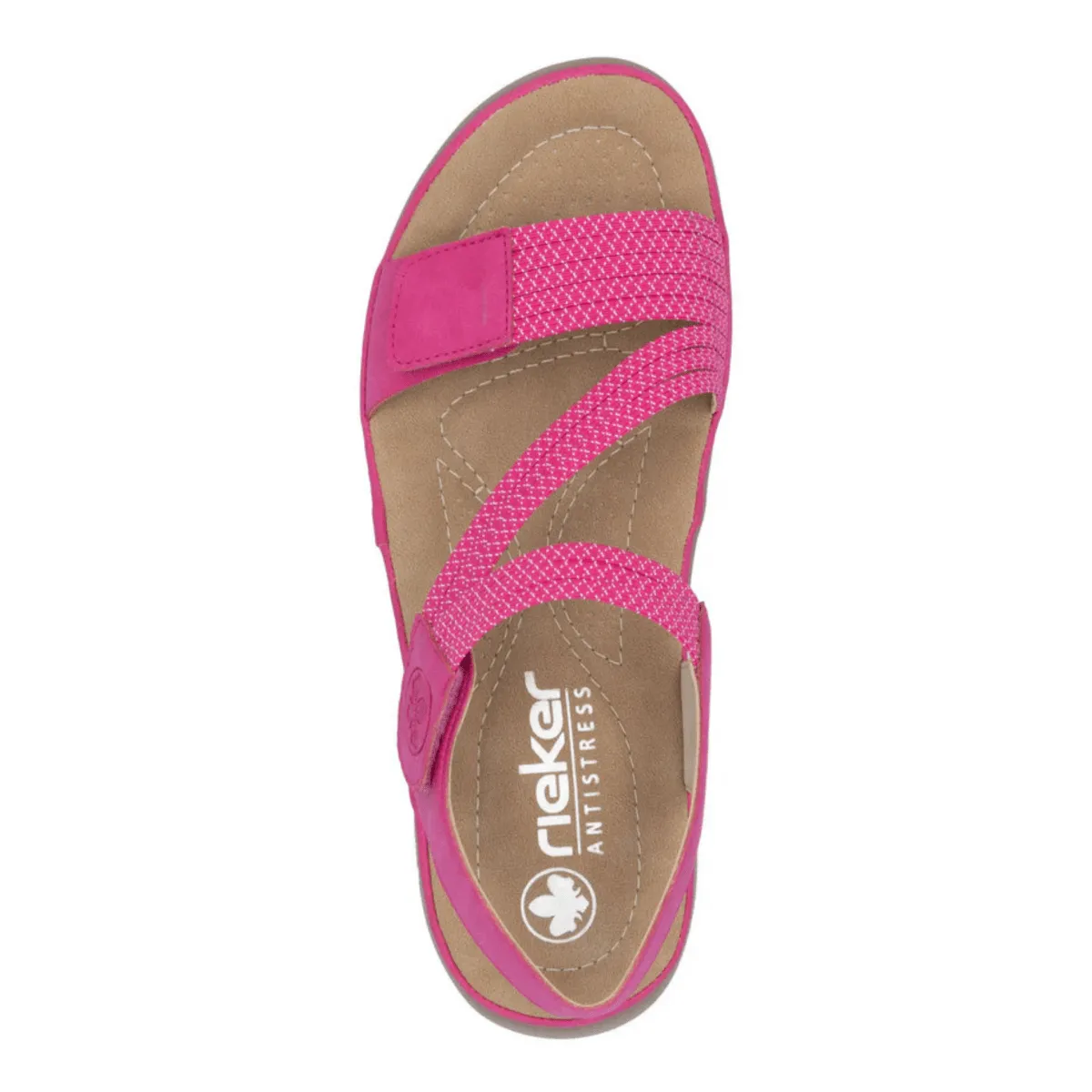 Rieker Women's 64870-31 Franja Fuchsia/White